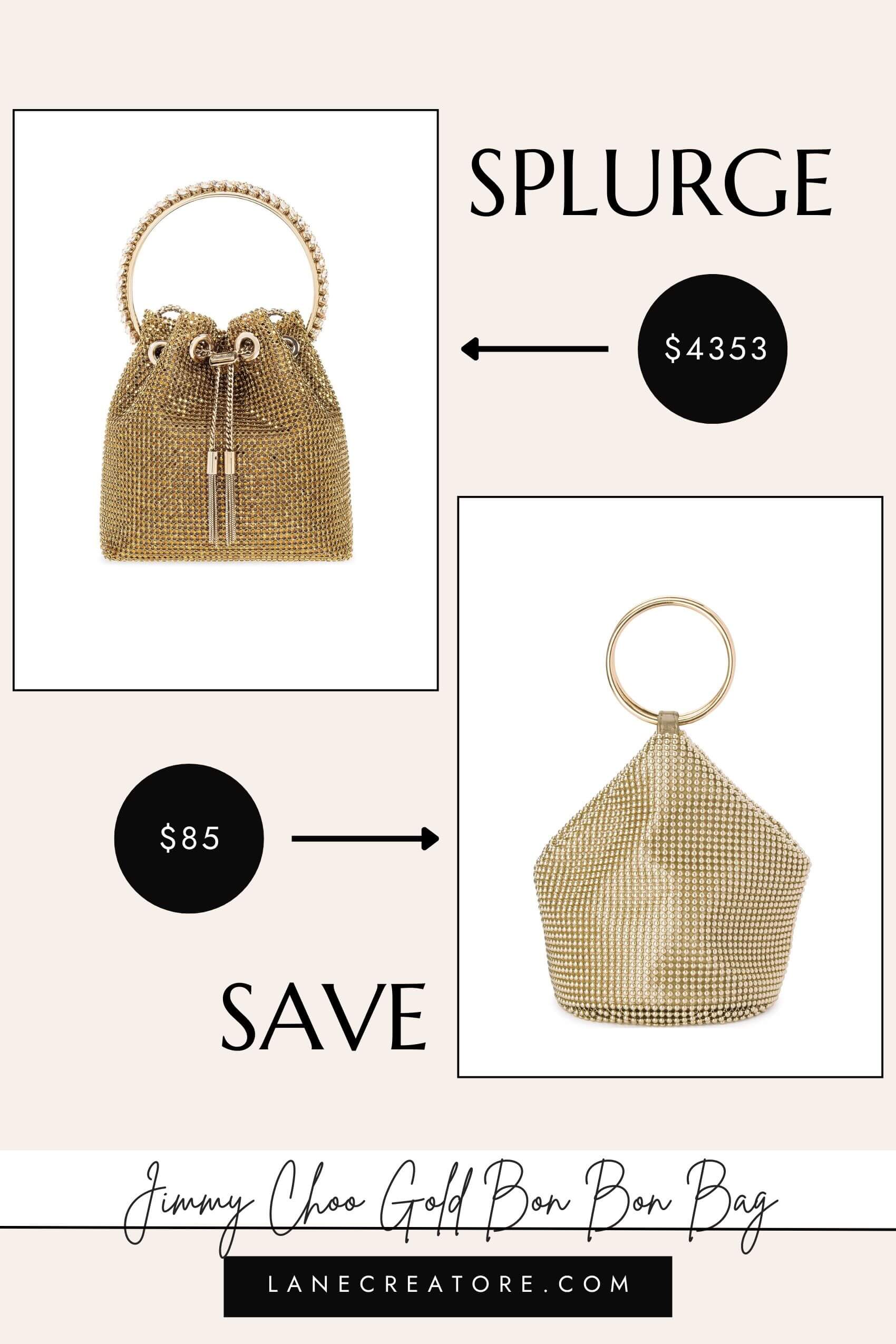 jimmy choo gold bon bon bag dupe