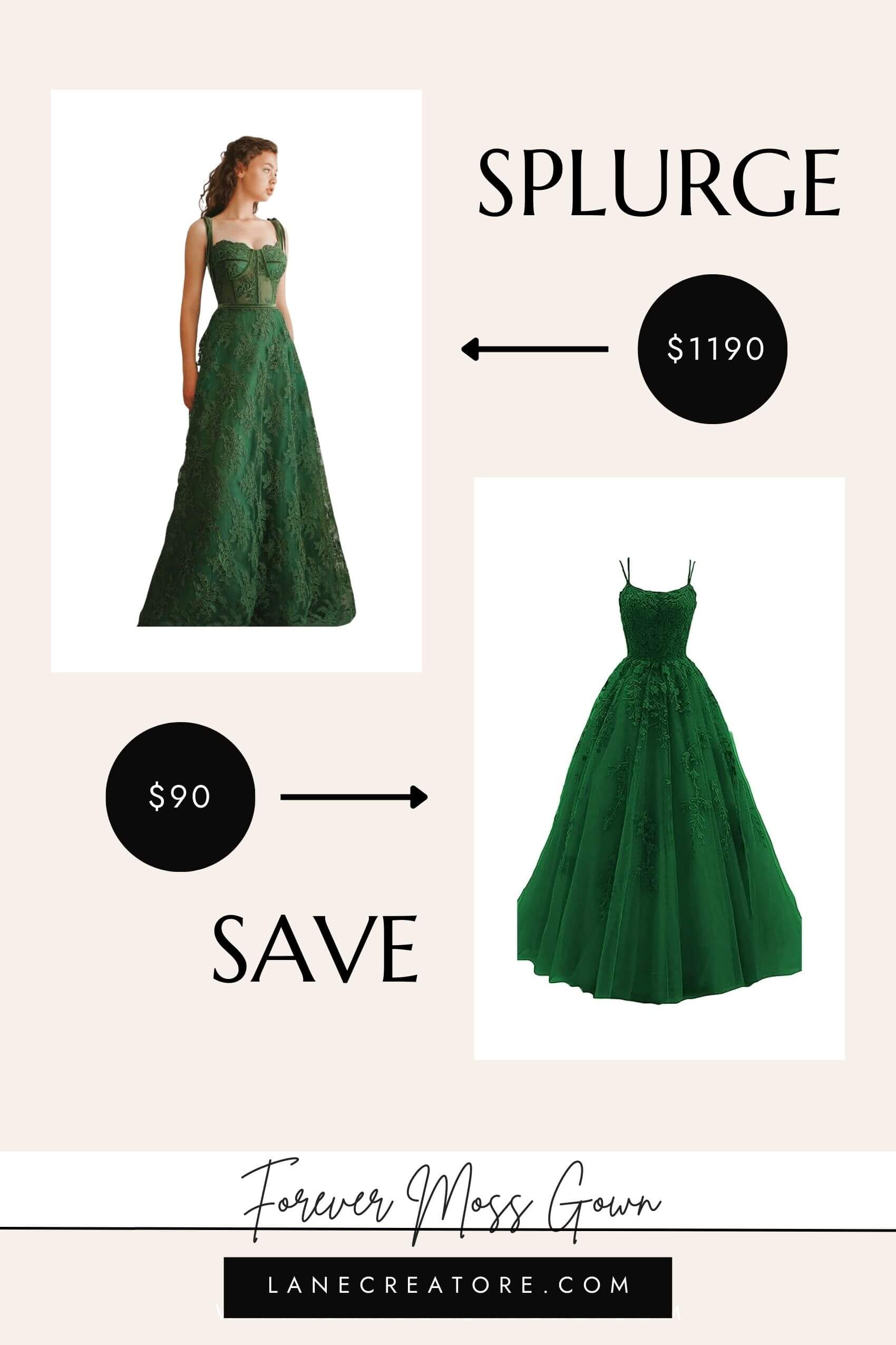 forever moss gown teuta dupe