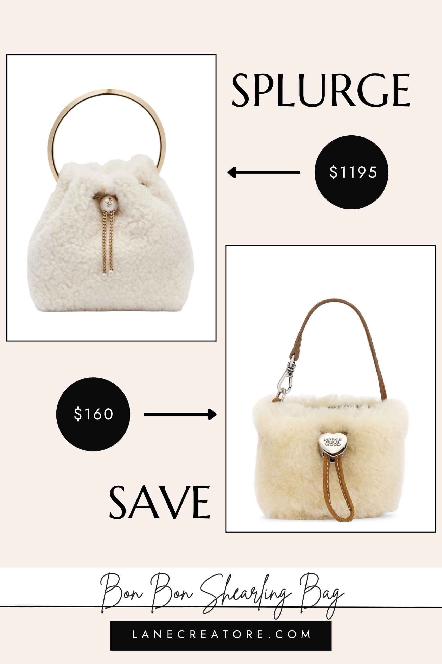 jimmy choo shearling bon bon dupe
