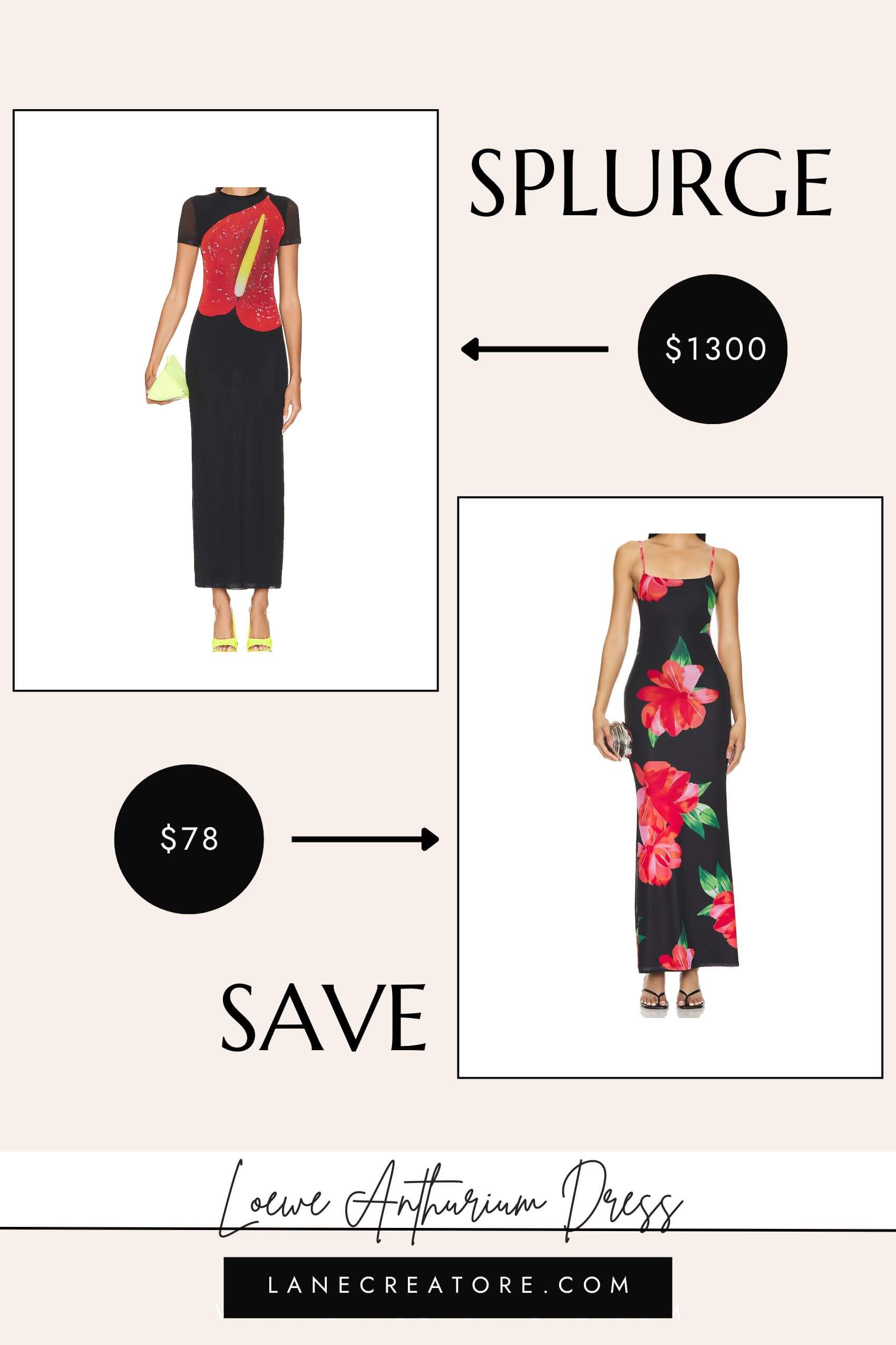 loewe flower dress dupe