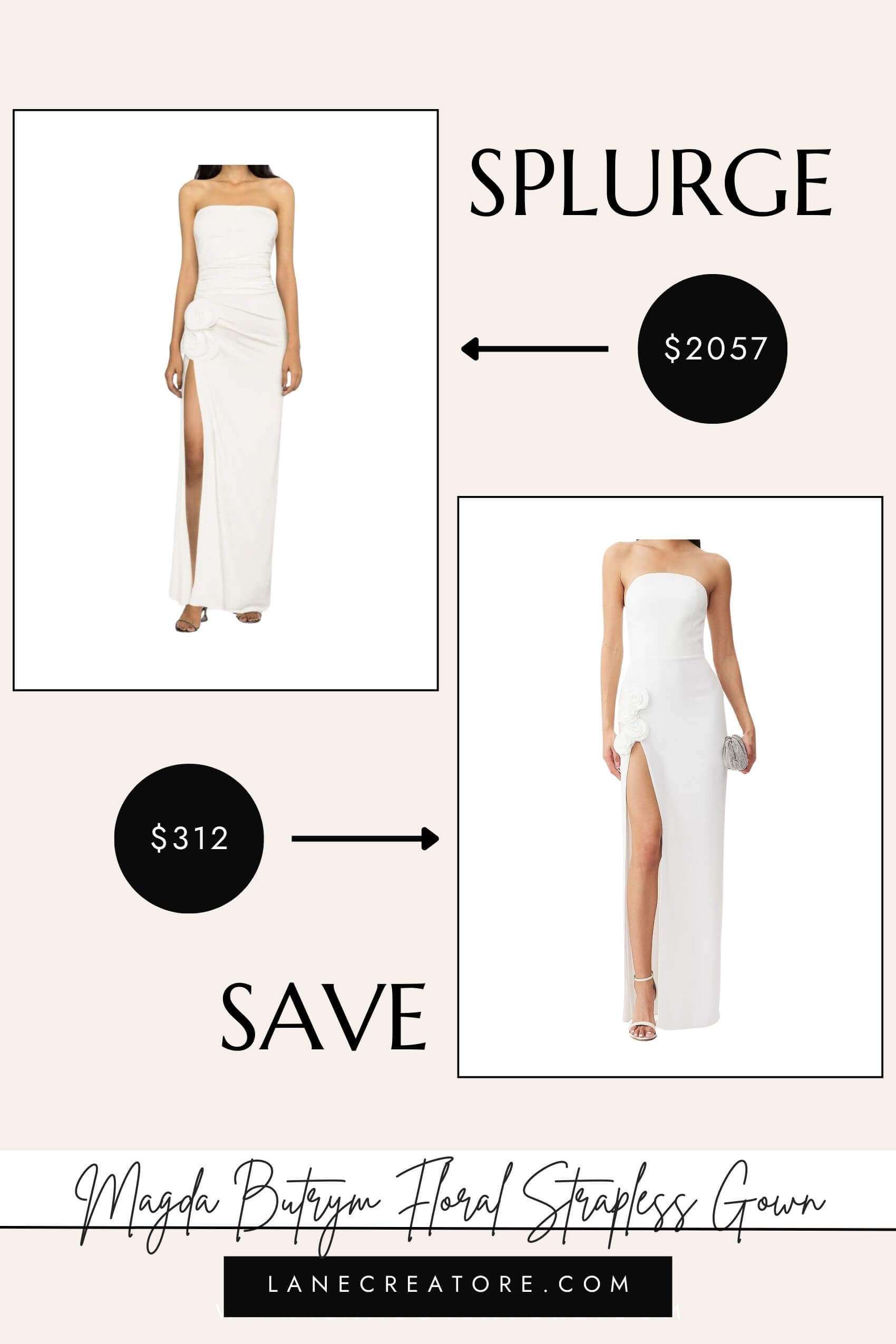 magda butrym white gown dupe