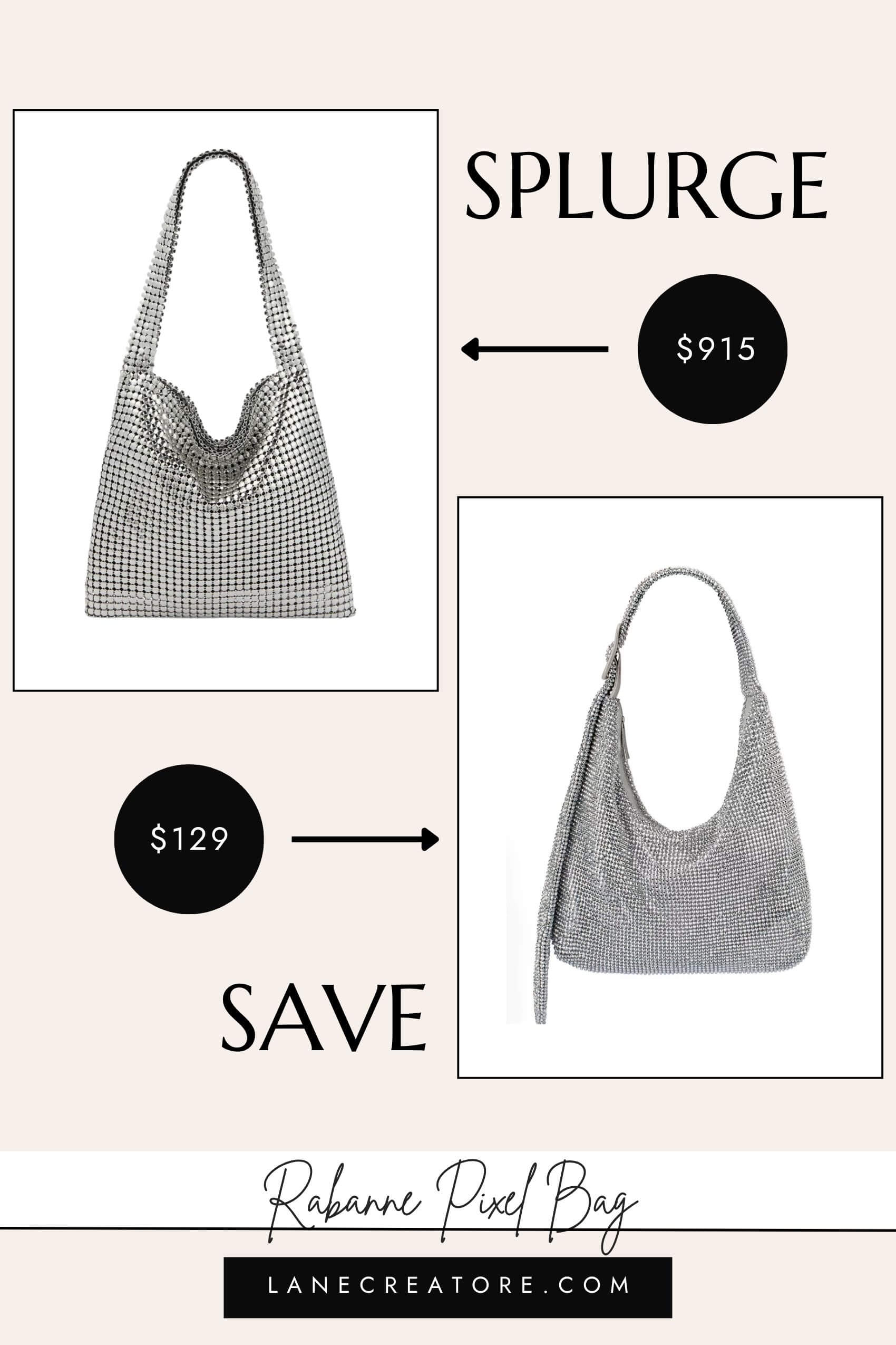 paco rabanne pixel tote bag dupe