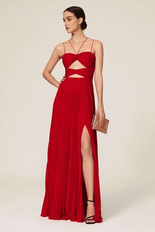 rent the runway red formal gown AMUR Lana Gown