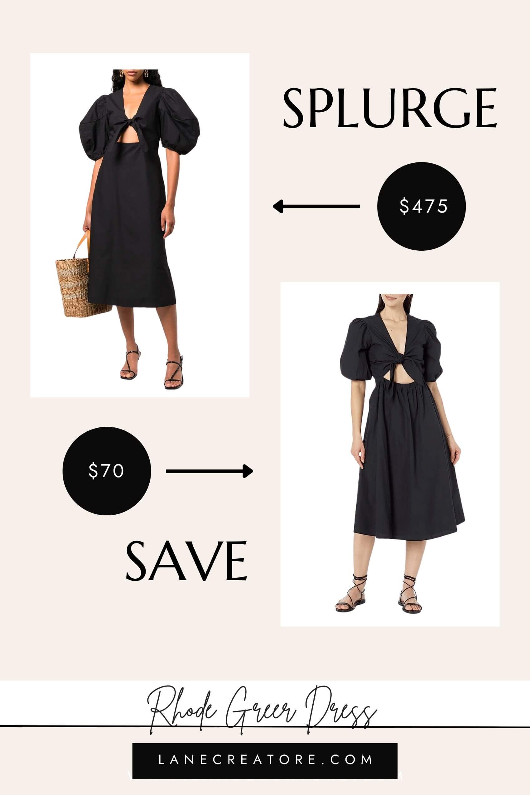 rhode dress dupe