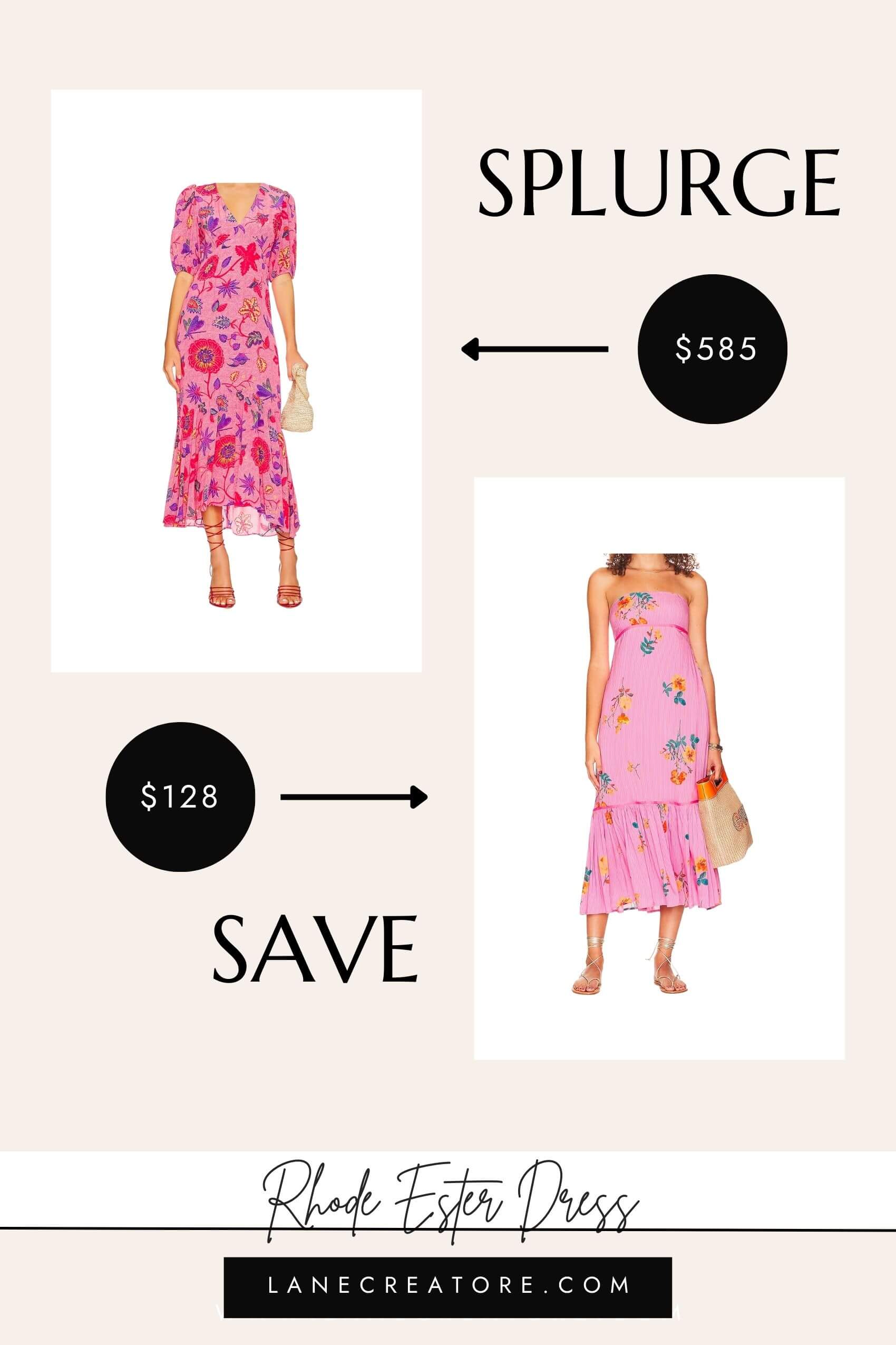rhode dress dupe