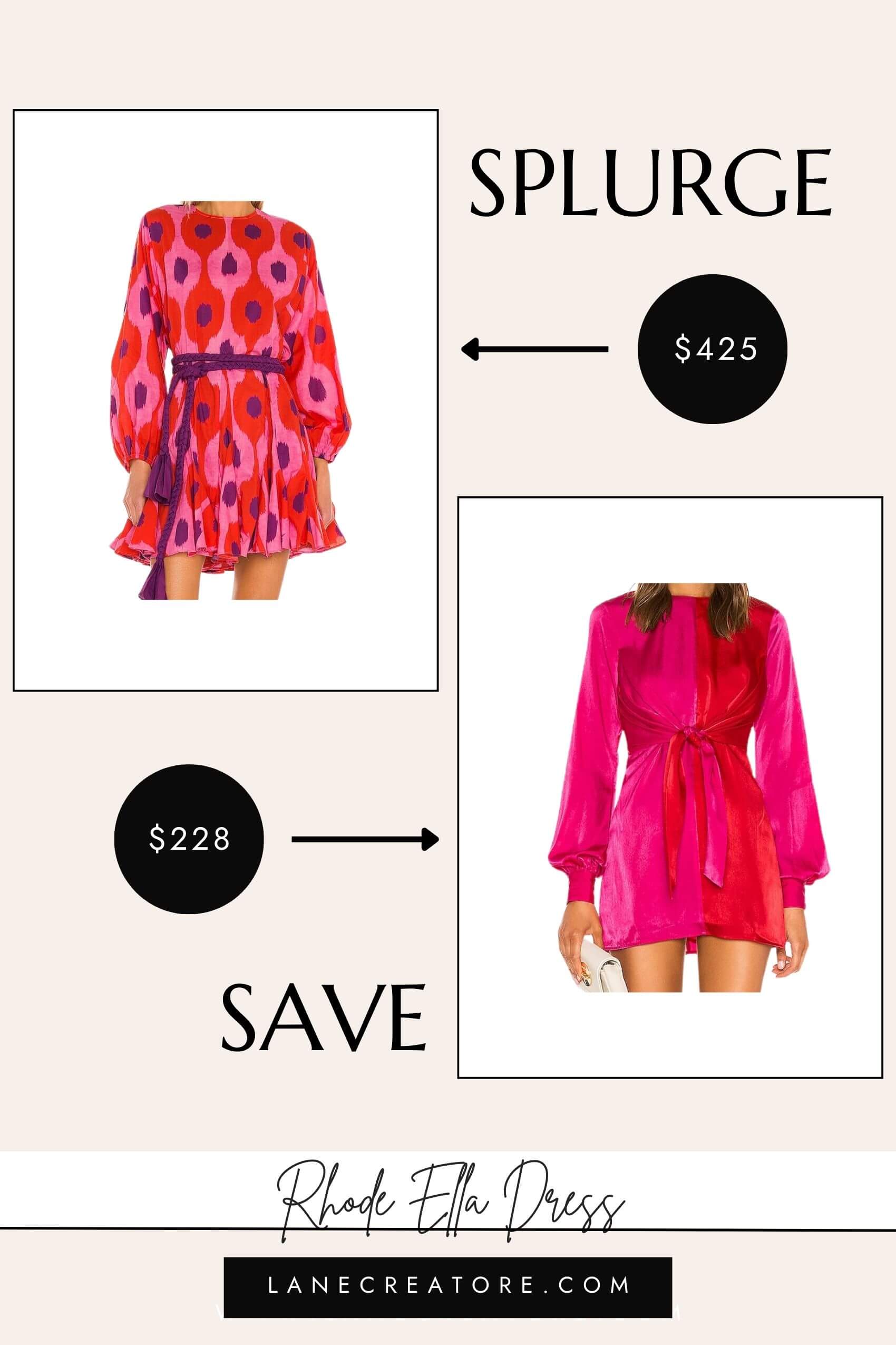 rhode ella dress dupe