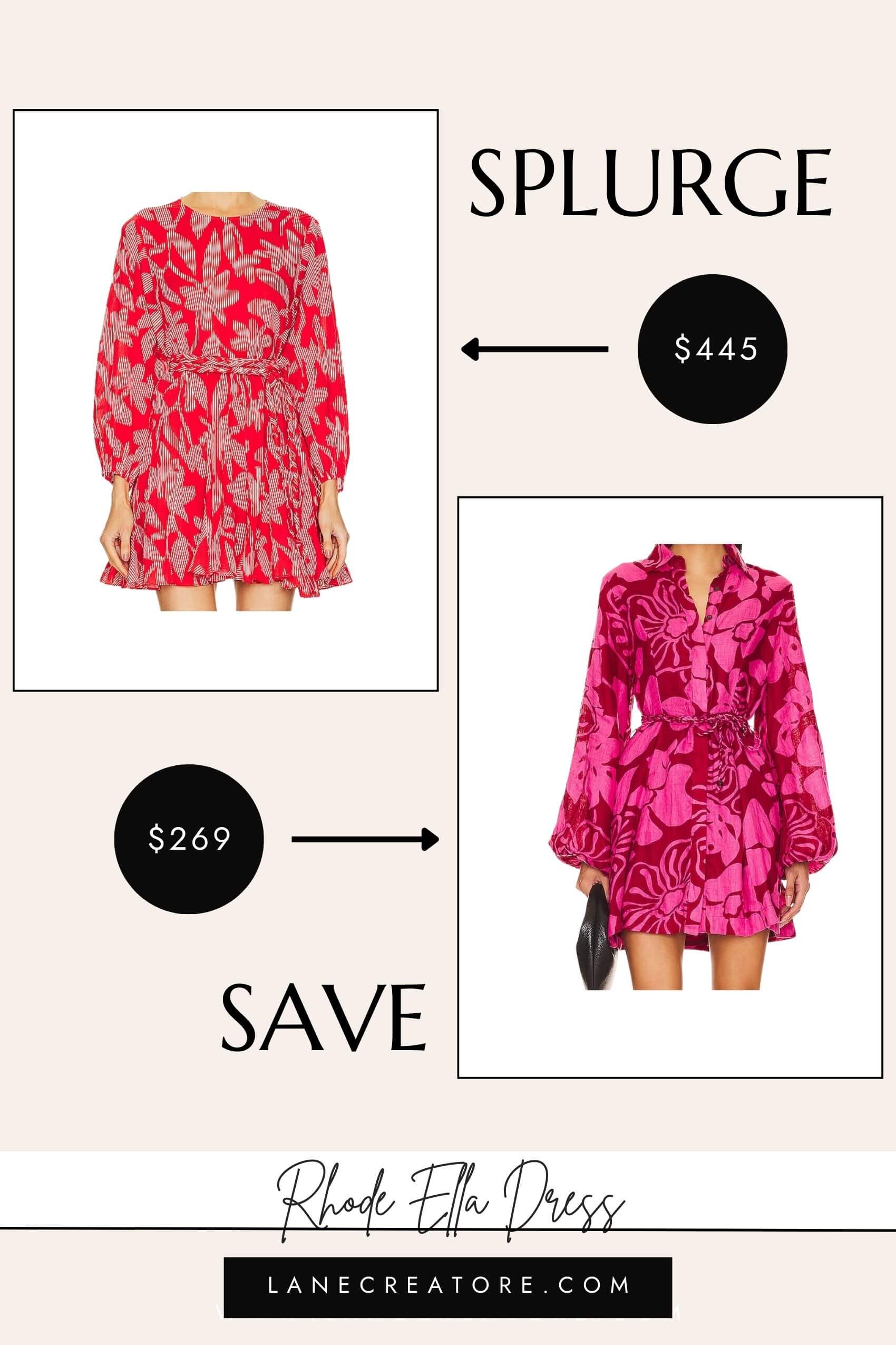 rhode ella dress dupe