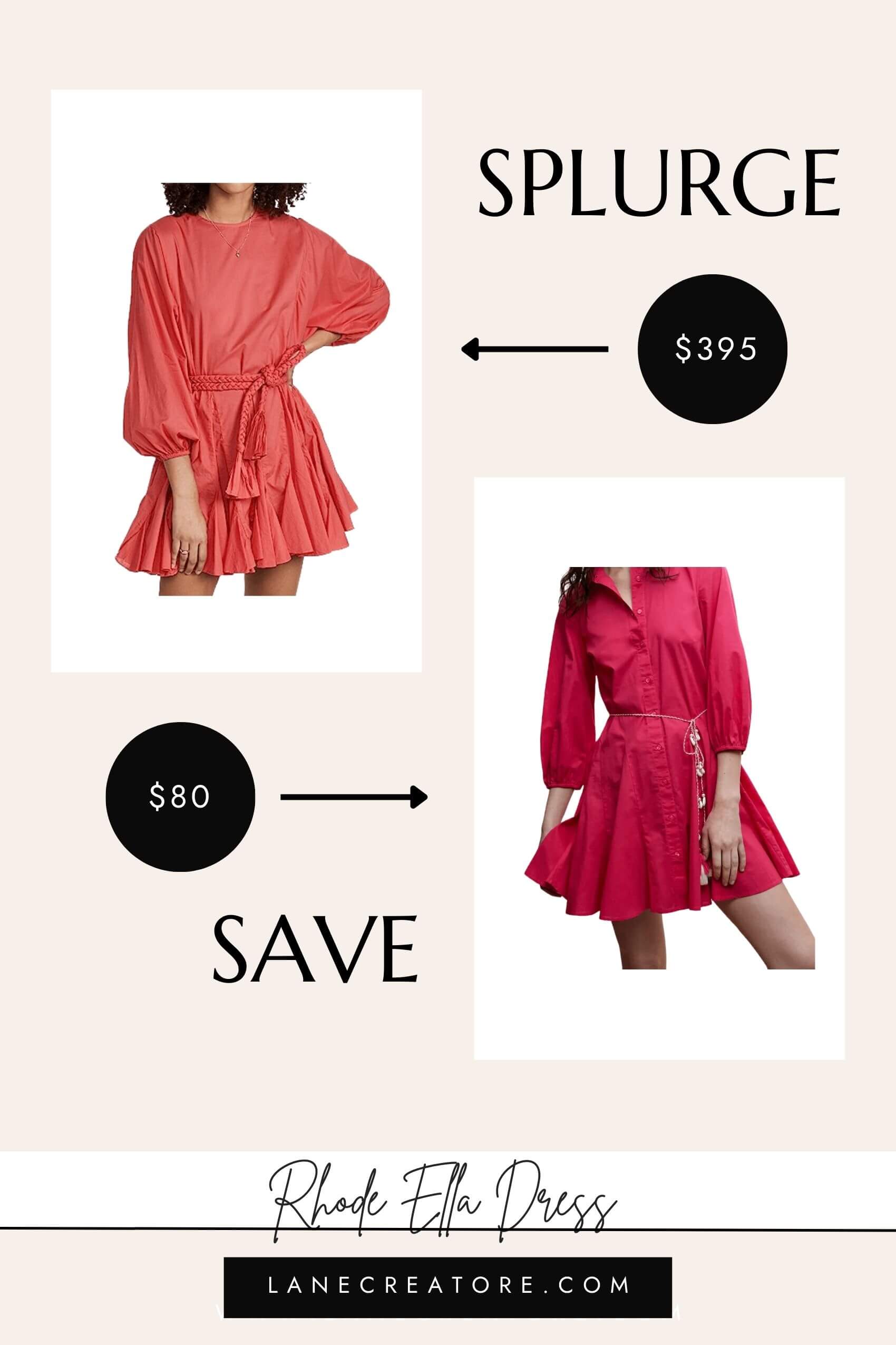 rhode ella dress dupe