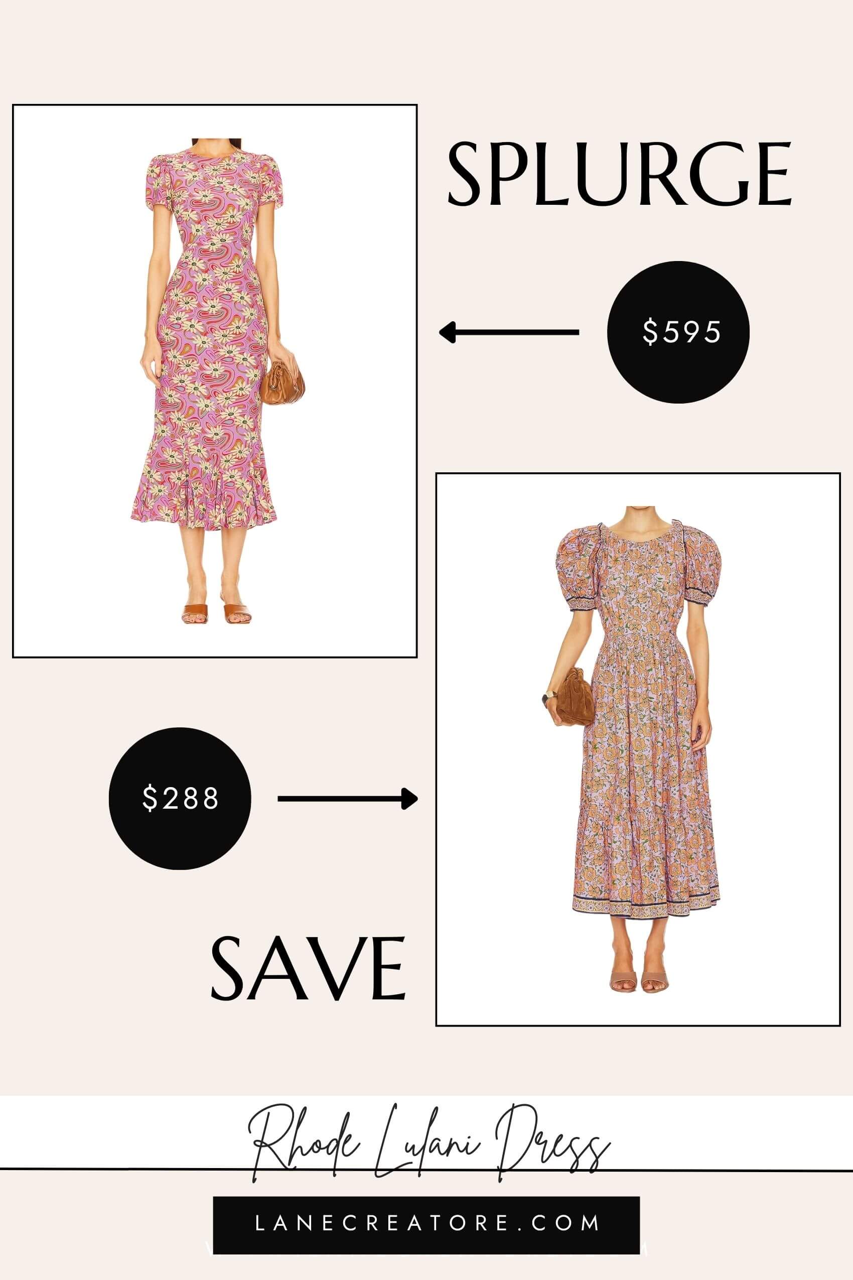 rhode lulani dress dupe