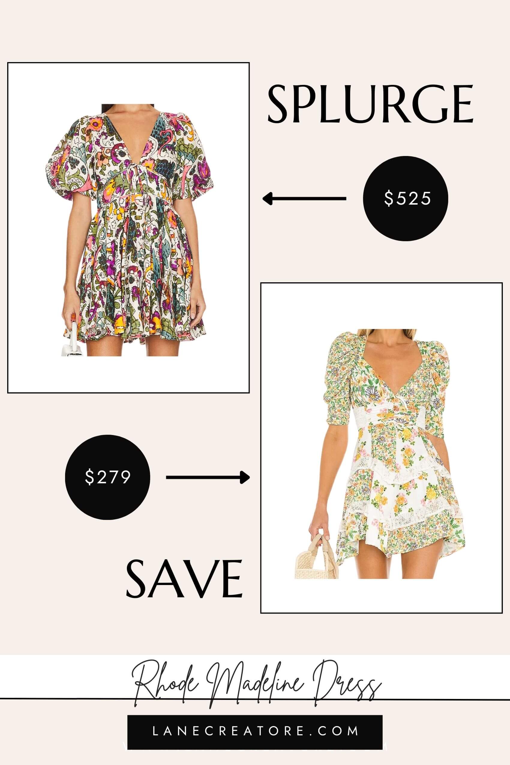 rhode madeline dress dupe