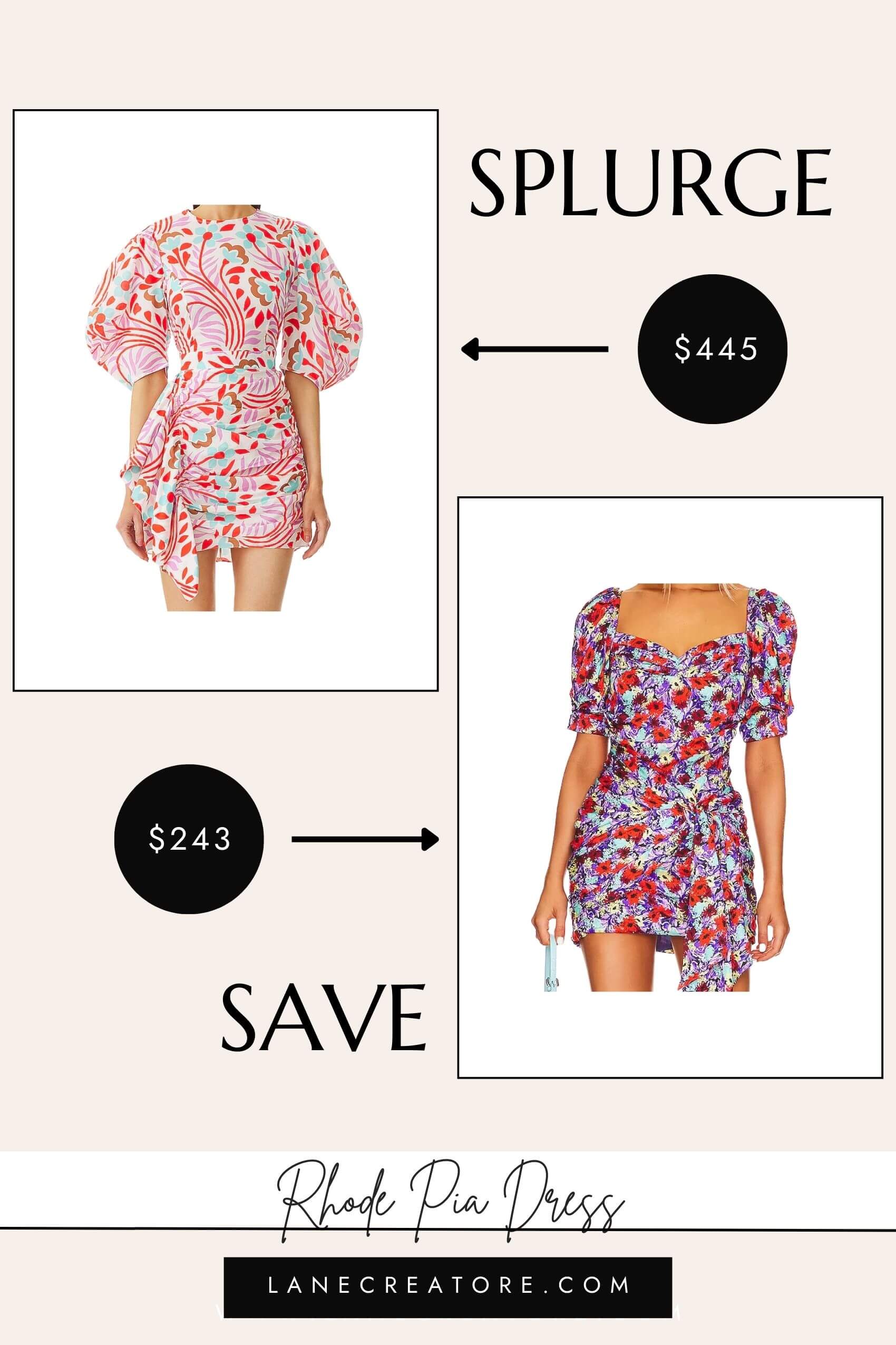 rhode pia dress dupe