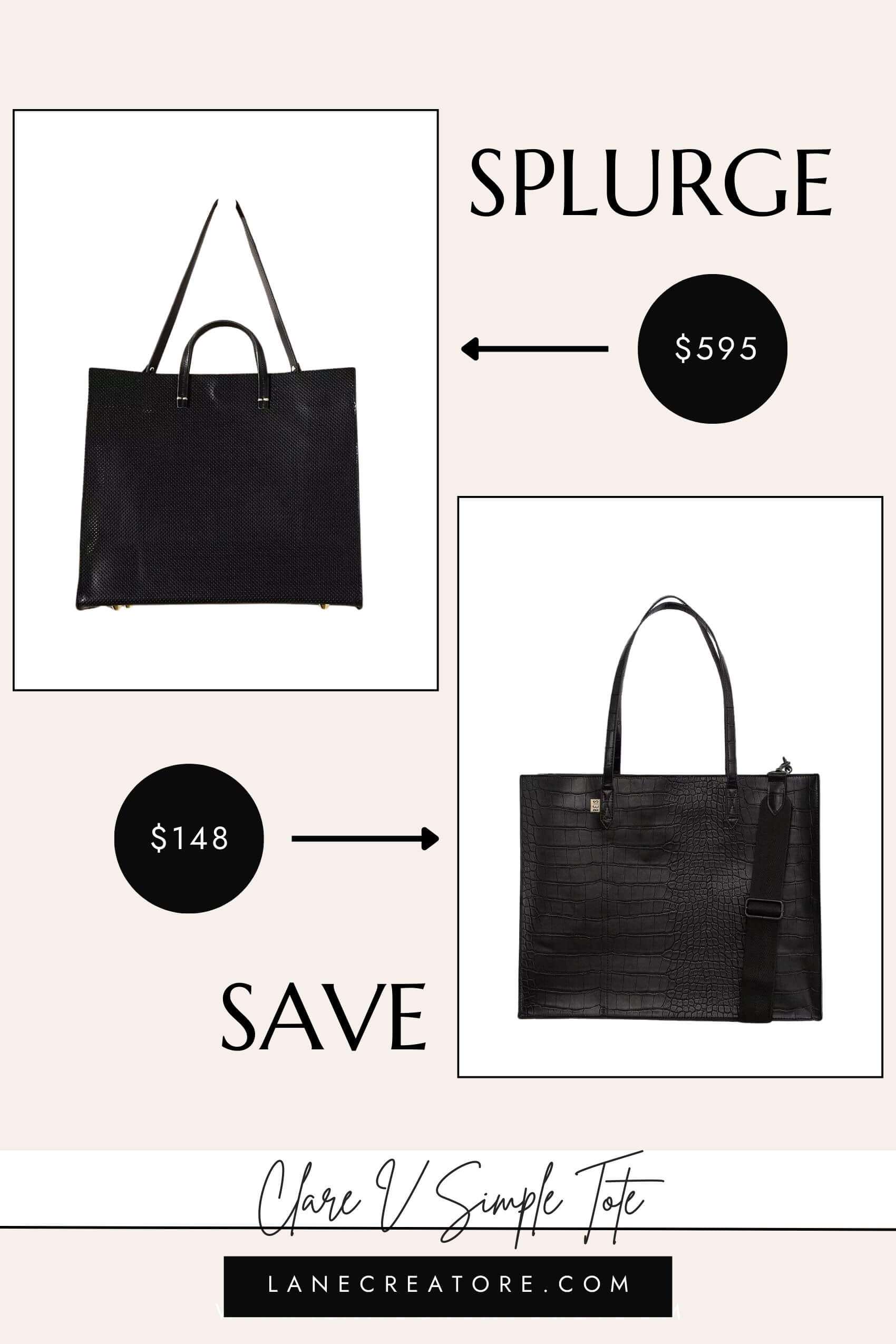 clare v simple tote dupe