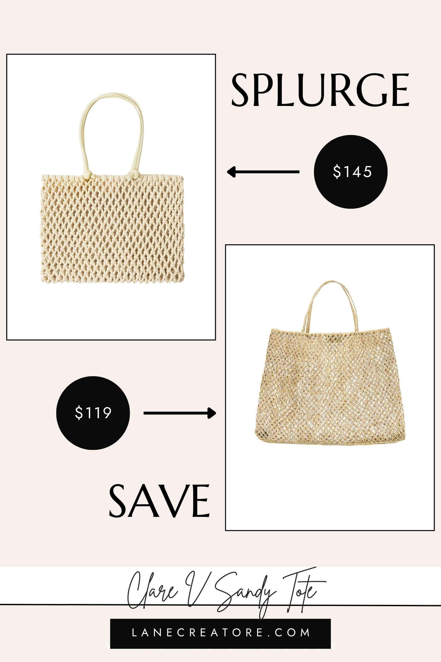 clare v sandy tote dupe