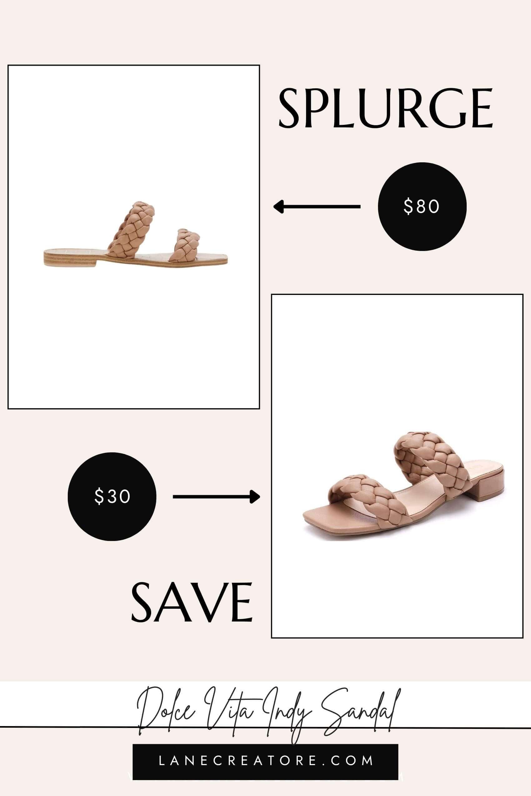 dolce vita sandals dupe