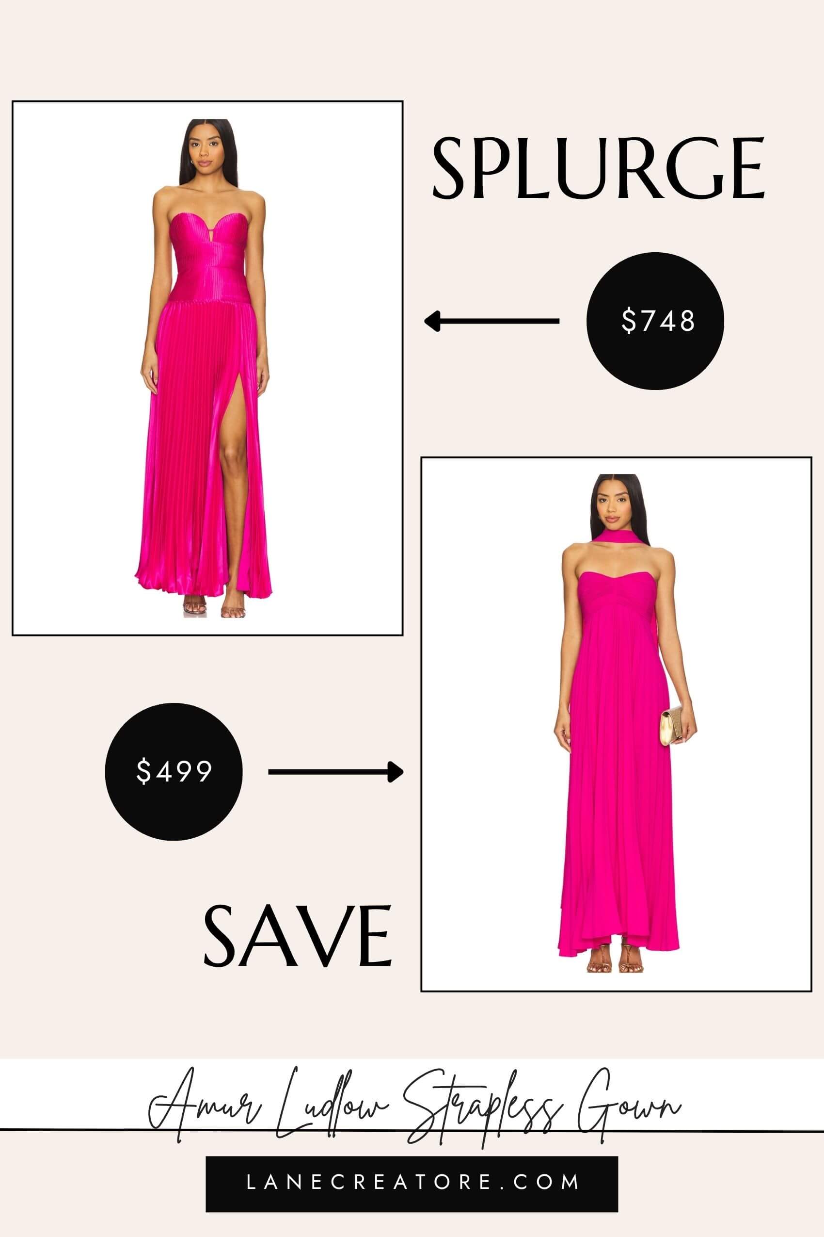 amur del pink dress dupe