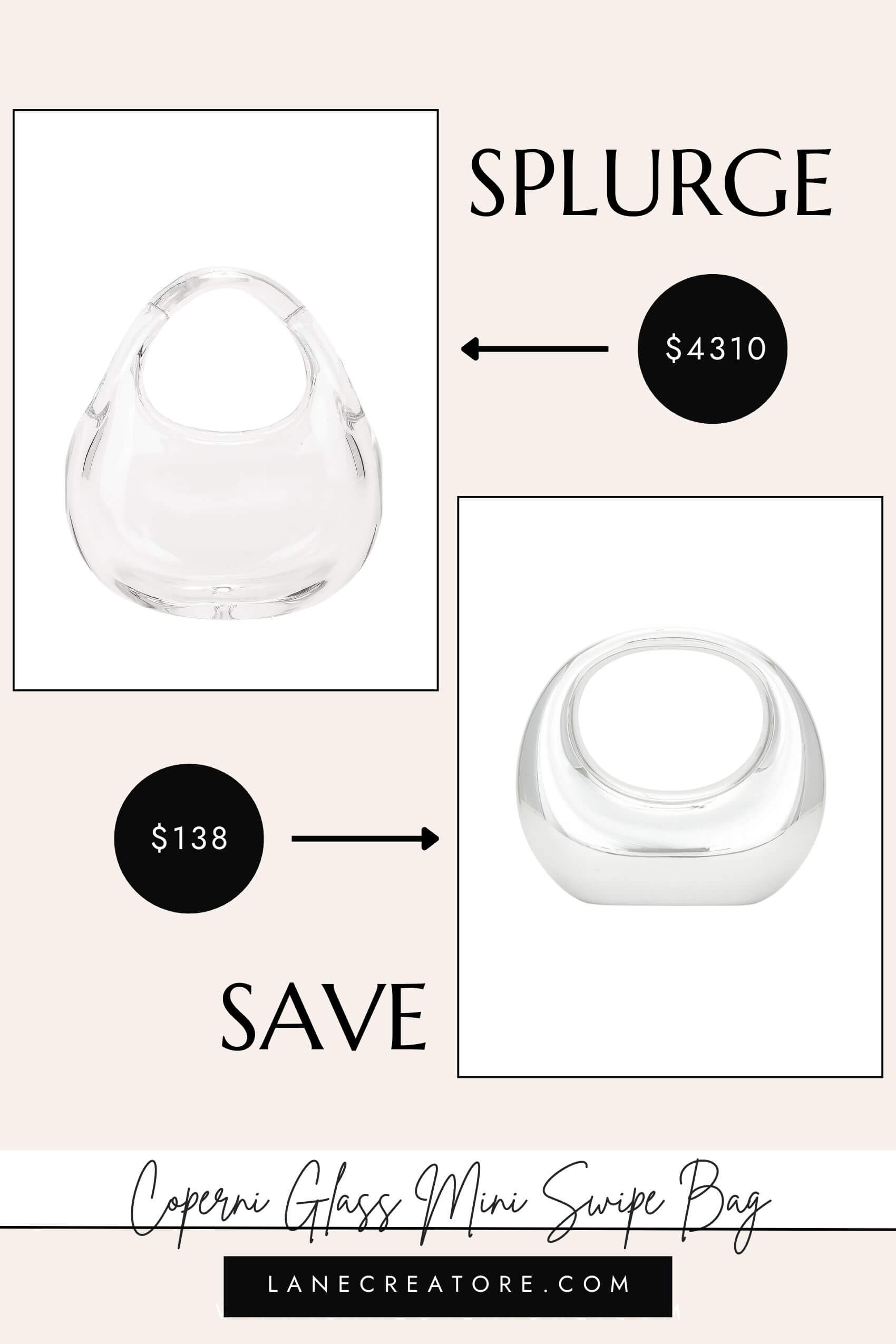 coperni glass bag dupe
