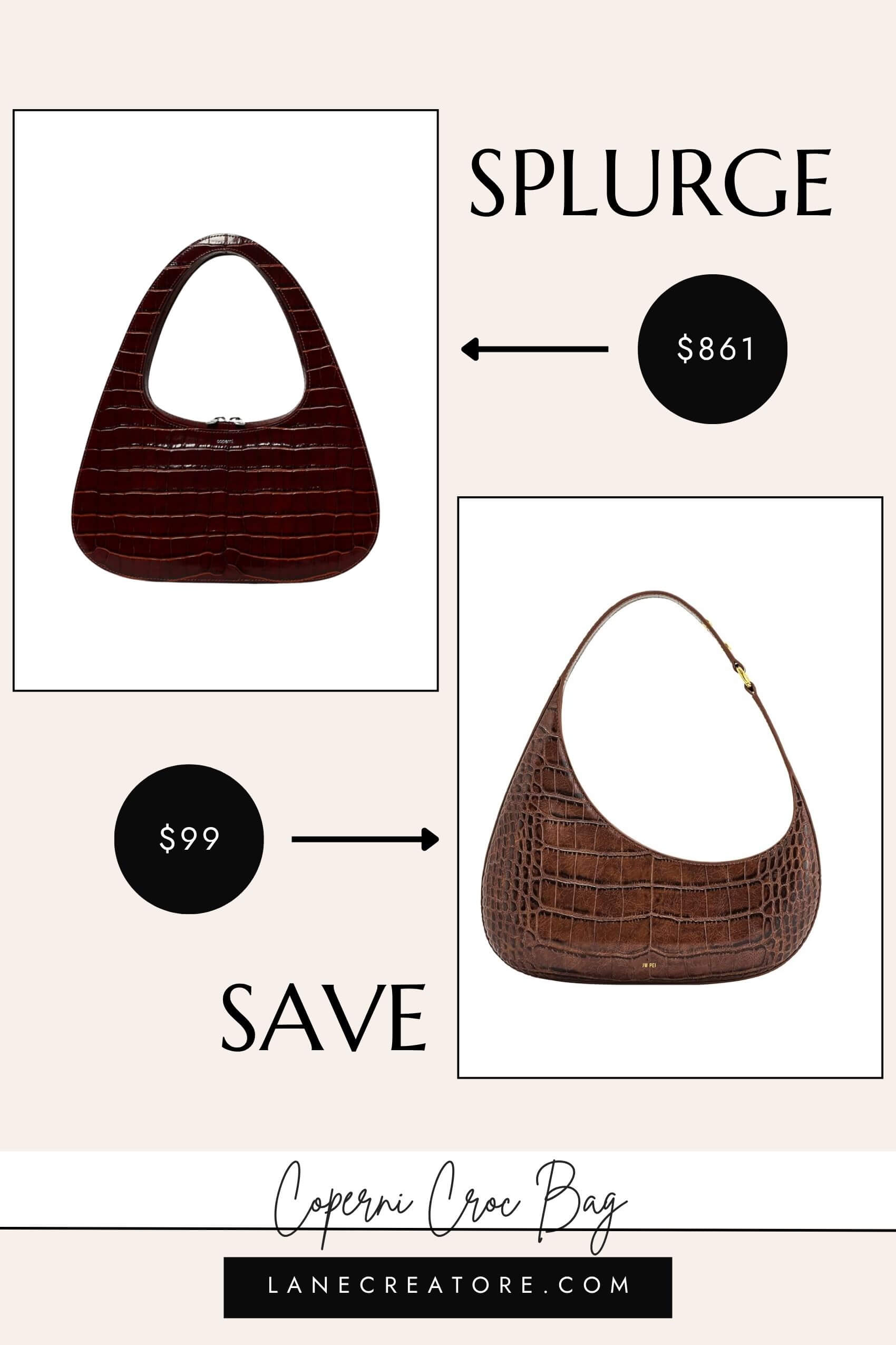 coperni croco swipe bag dupe