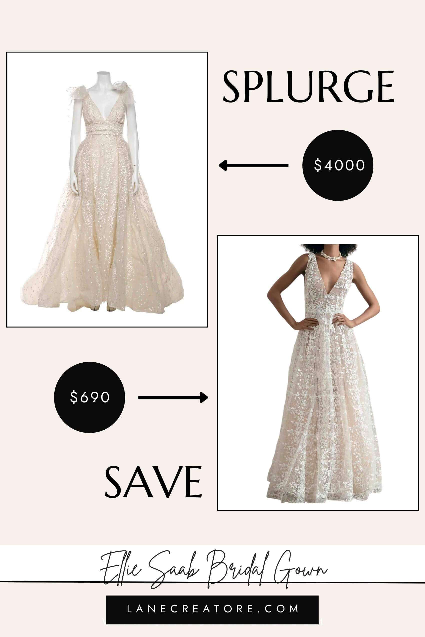 elie saab wedding dress dupe
