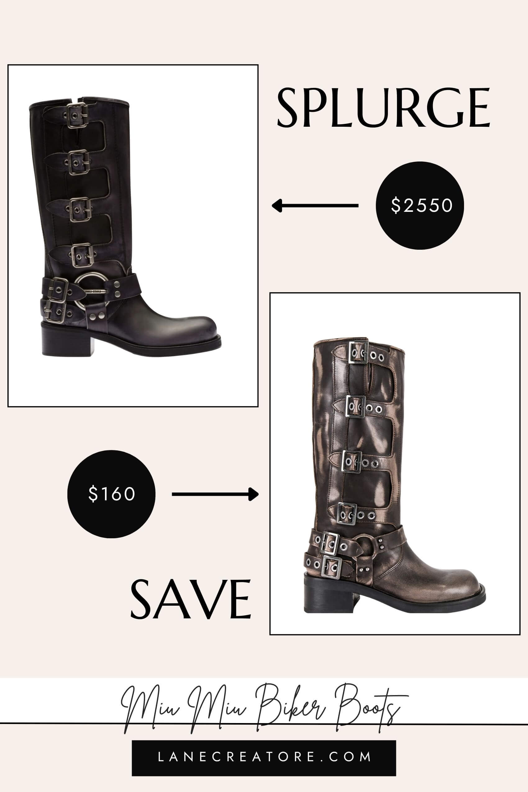 miu miu biker boots dupe