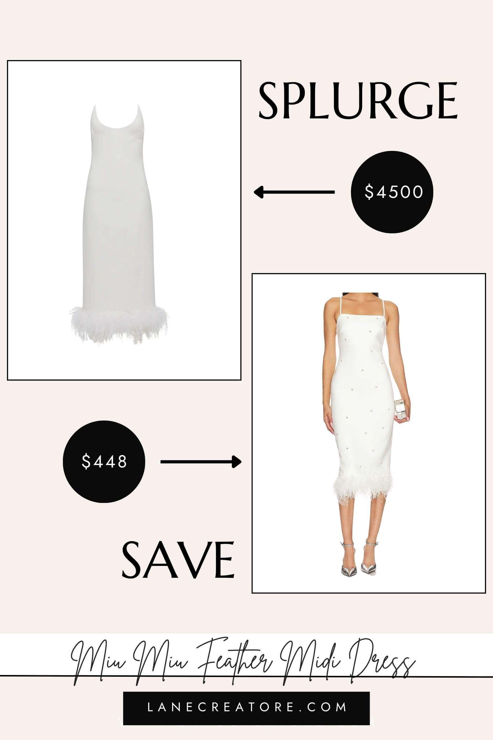 miu miu feather dress dupe