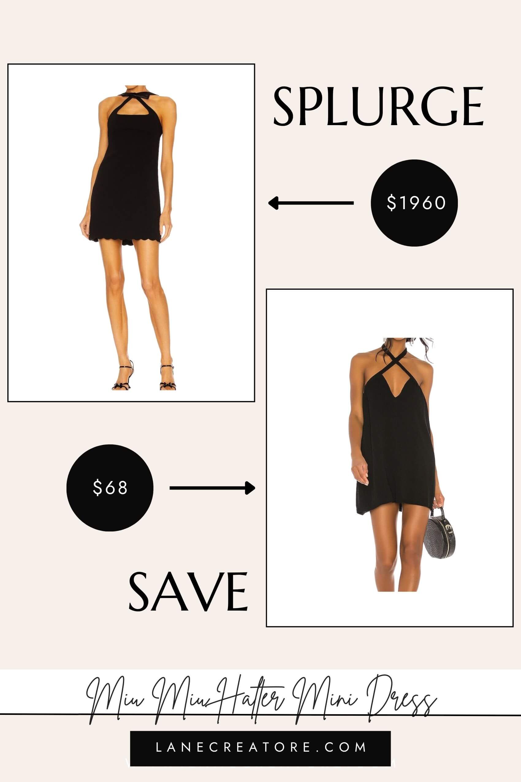 miu miu black dress dupe