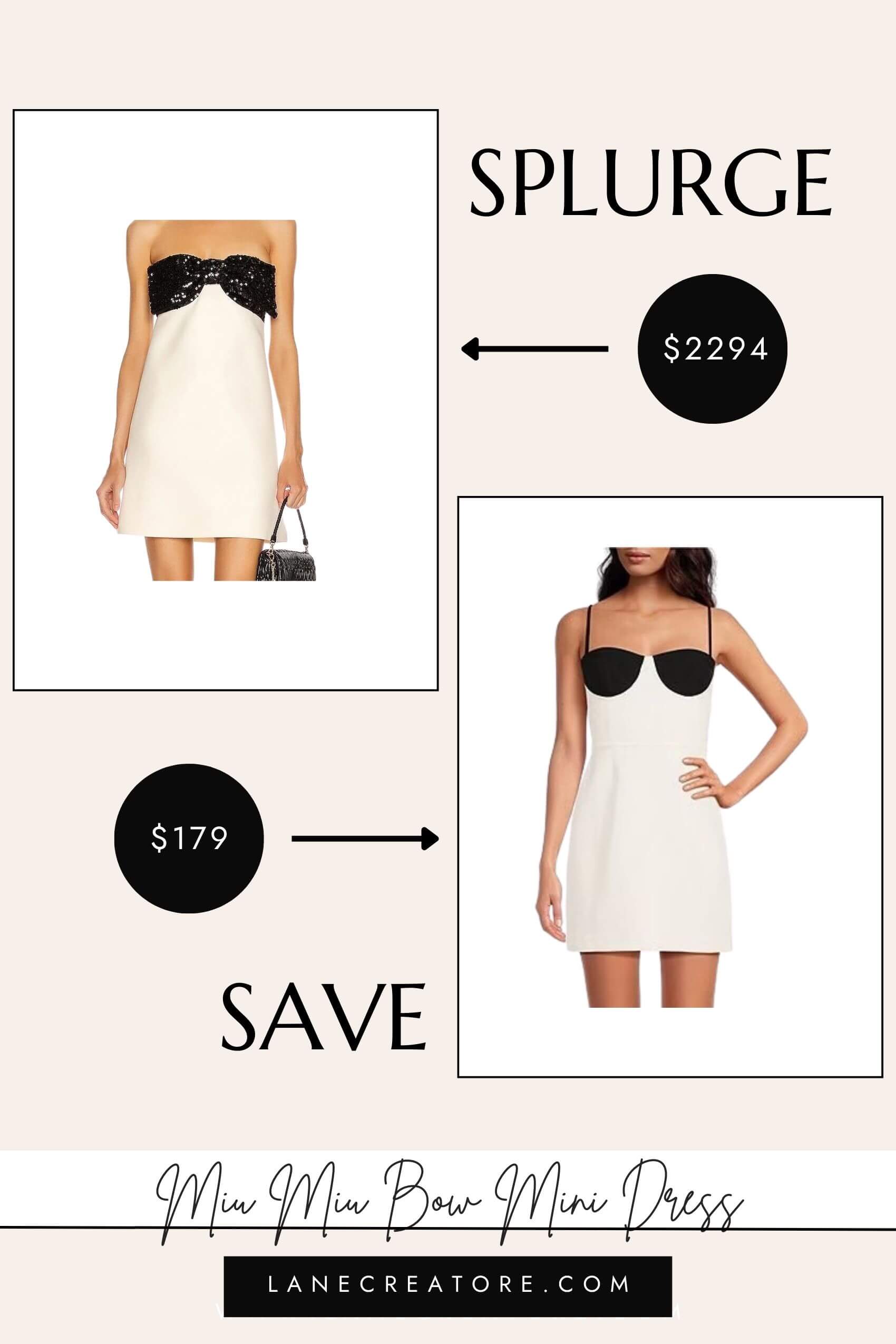 miu miu bow dress dupe