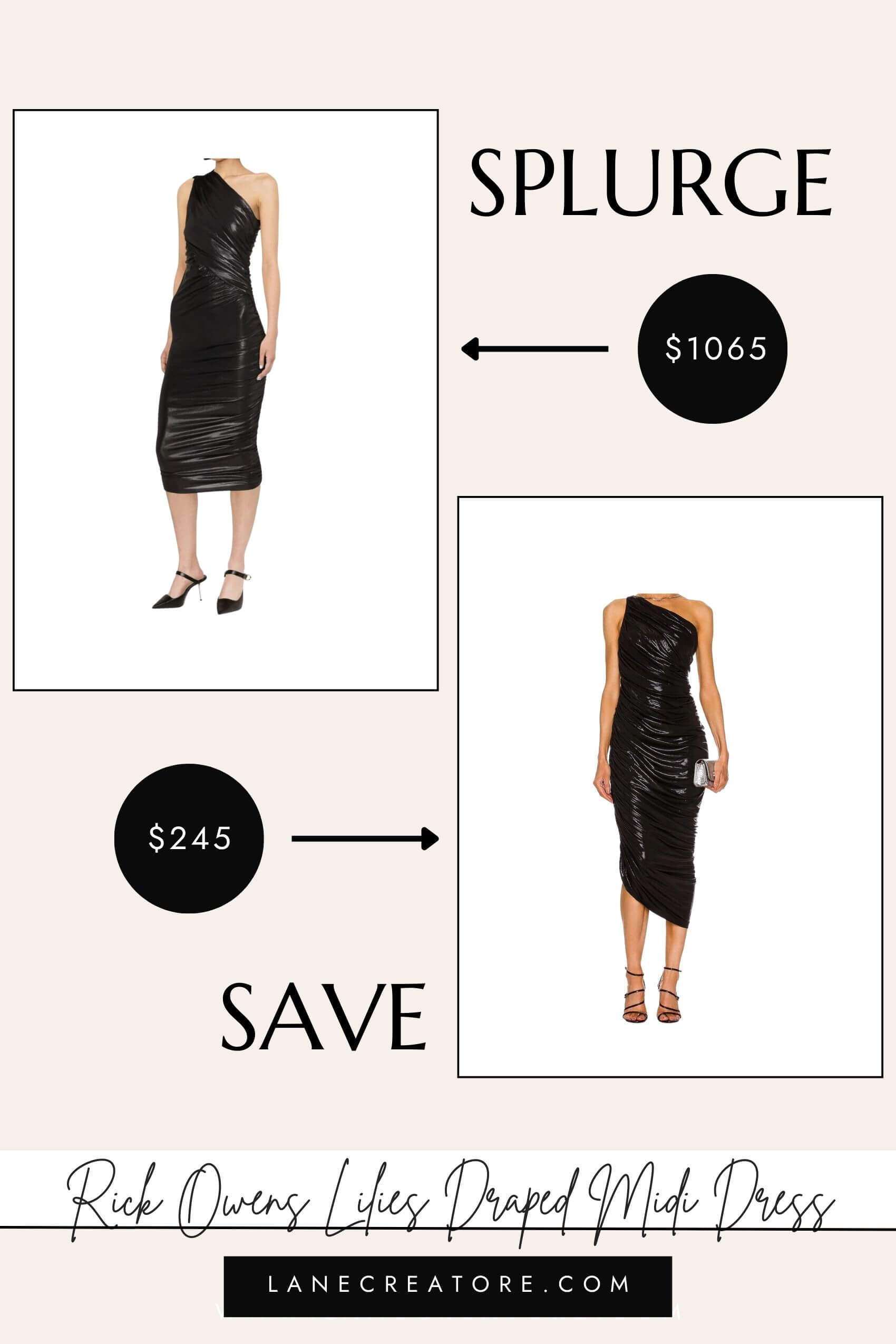 rick owens dress dupe