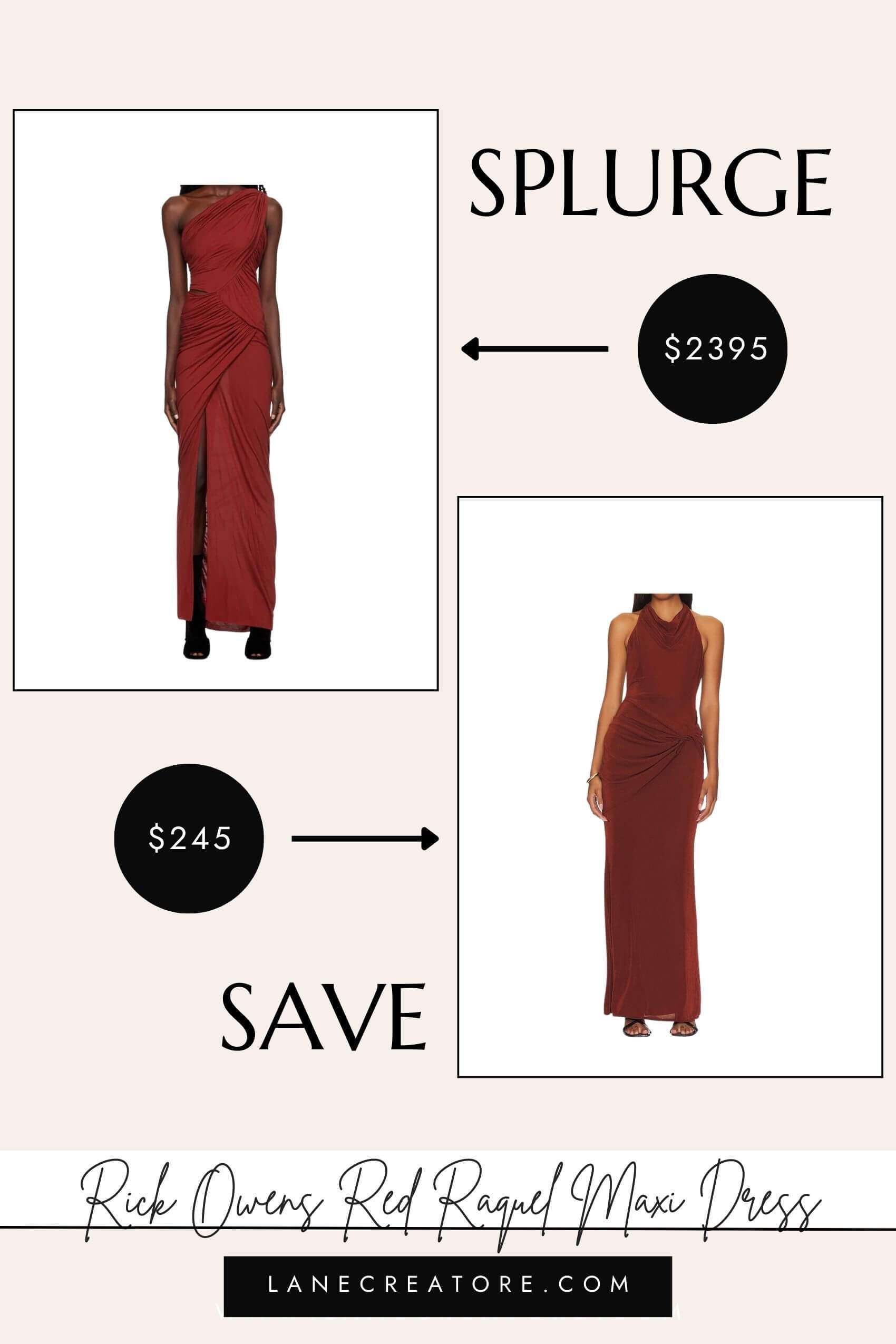 Rick Owens Draped Dress dupe