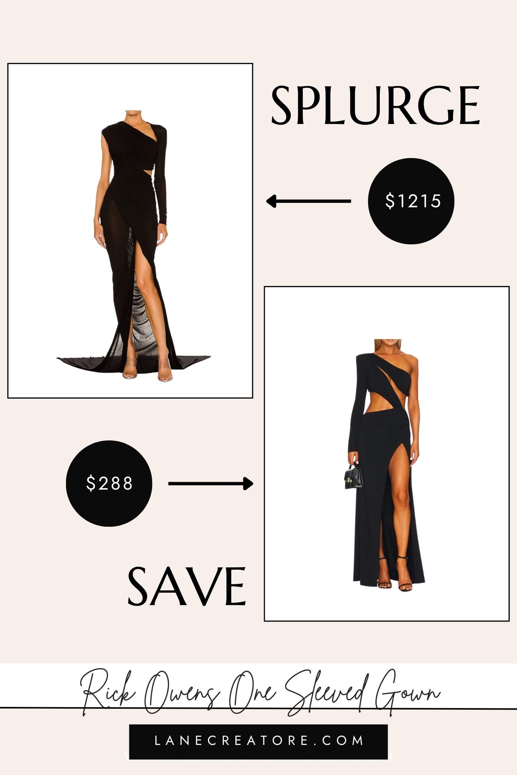 rick owens dress dupe