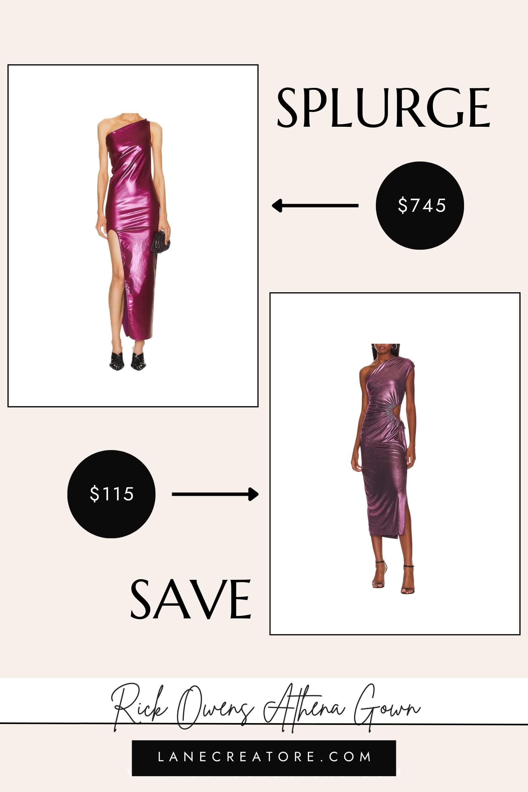 rick owens purple dress dupe
