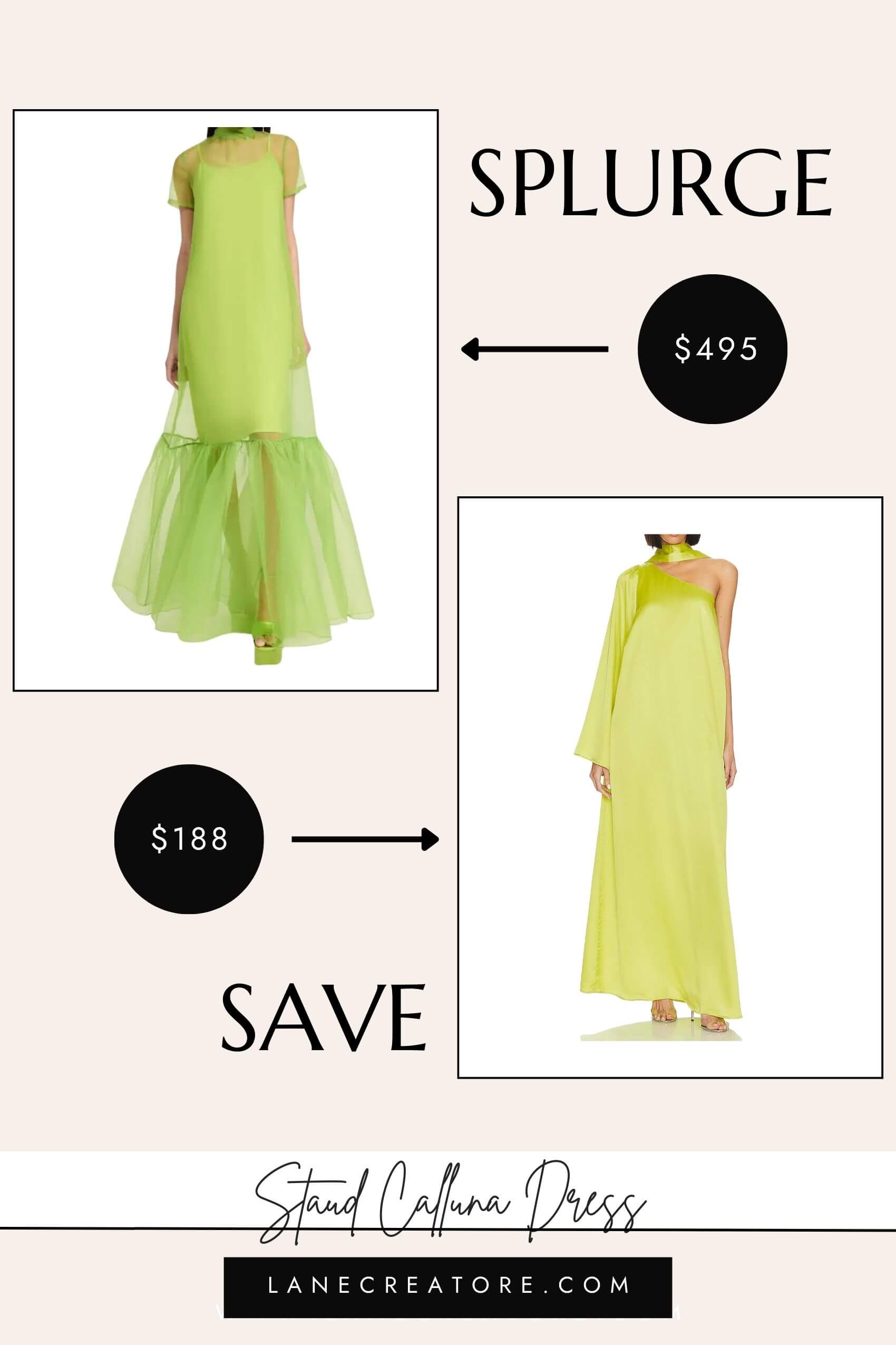 staud calluna dress dupe