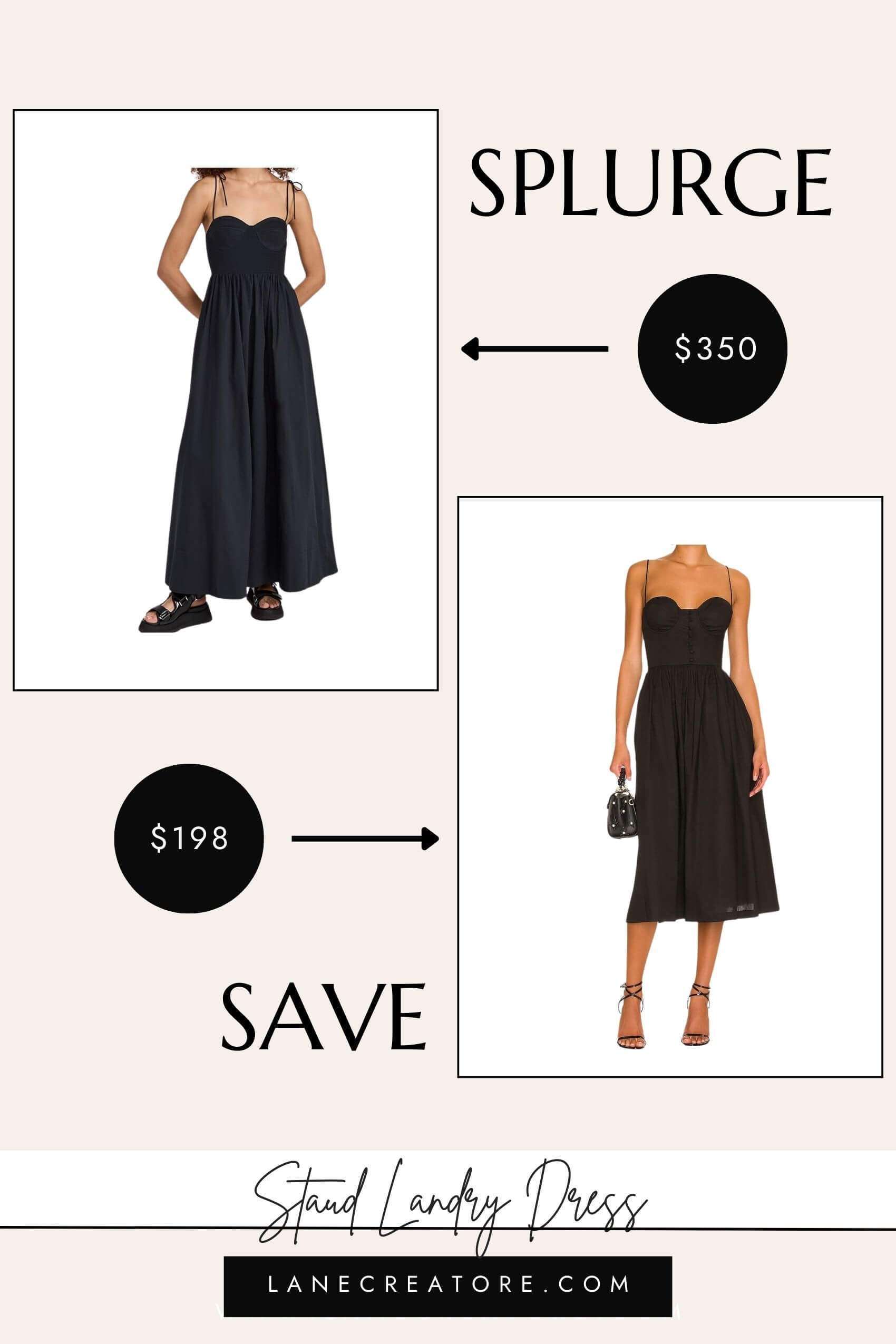 staud landry dress dupe