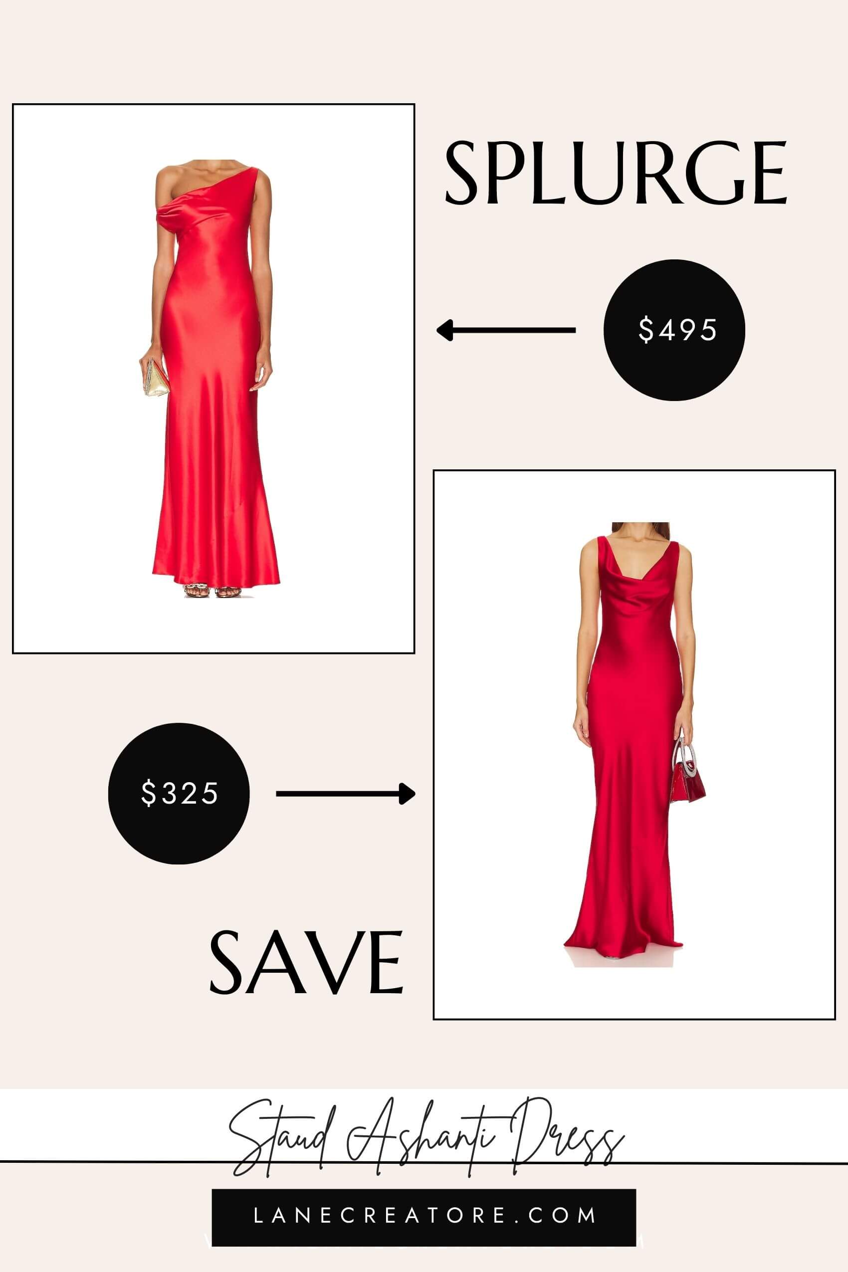 staud ashanti red dress dupe