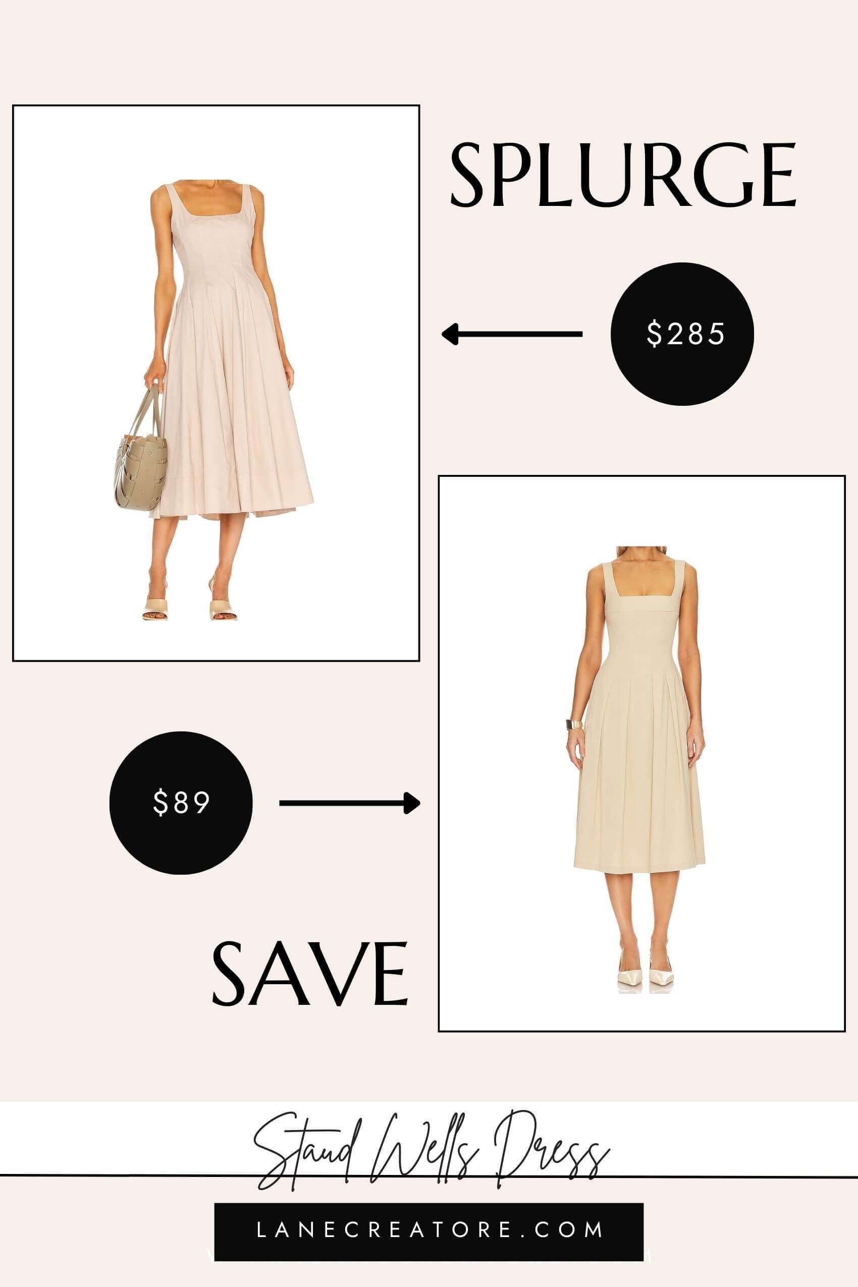 staud wells dress dupe