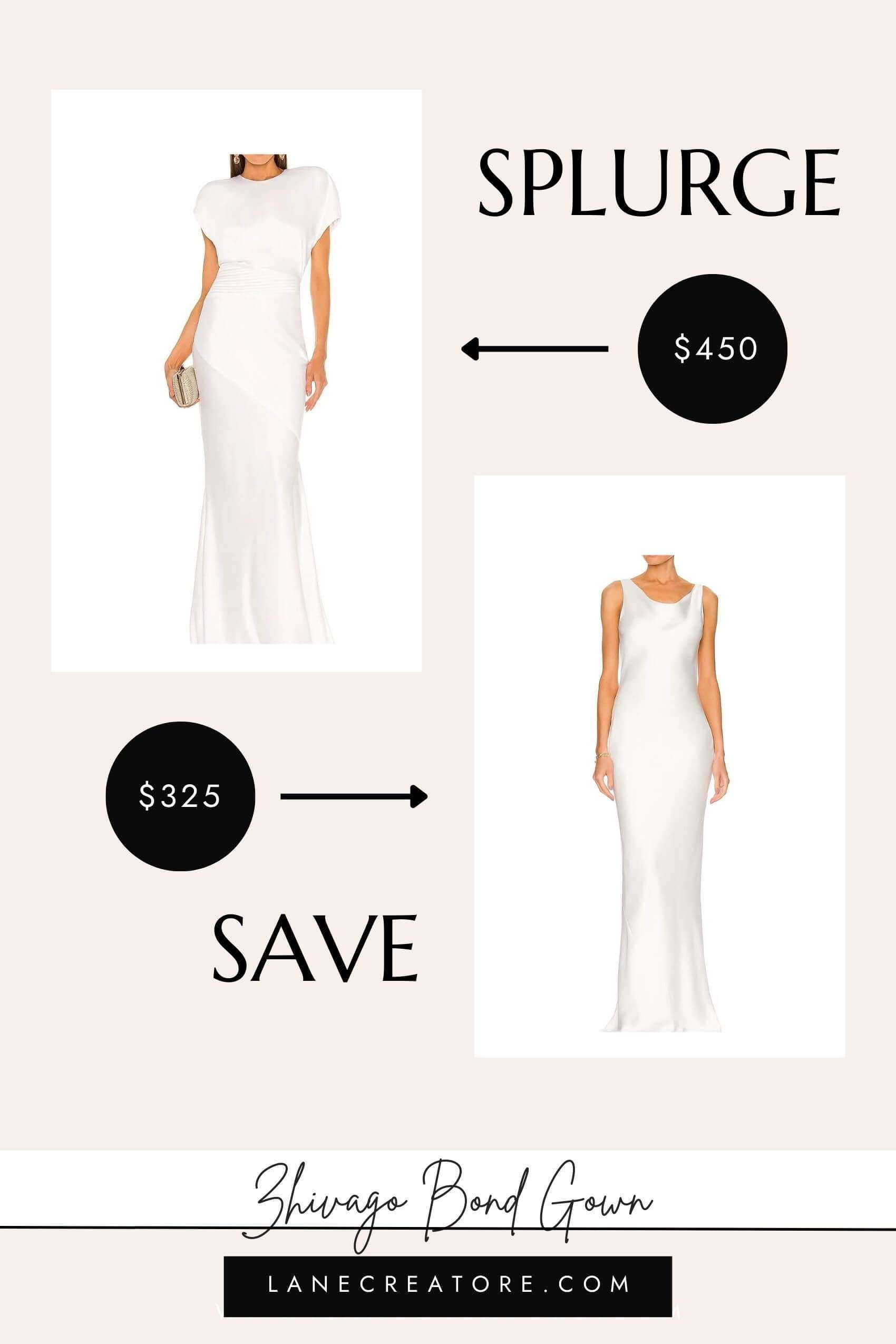 zhivago white dress dupe