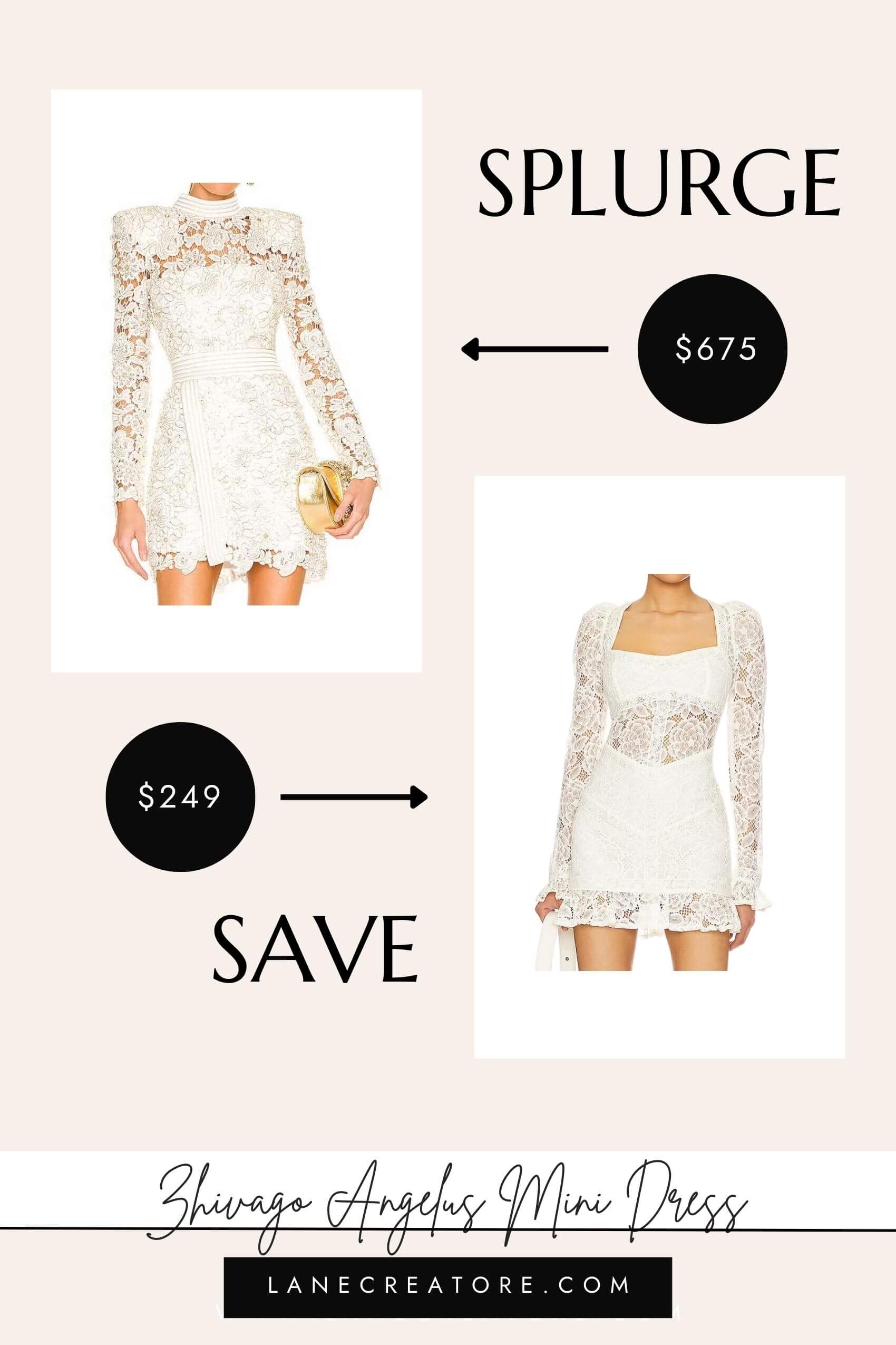 zhivago mini dress dupe