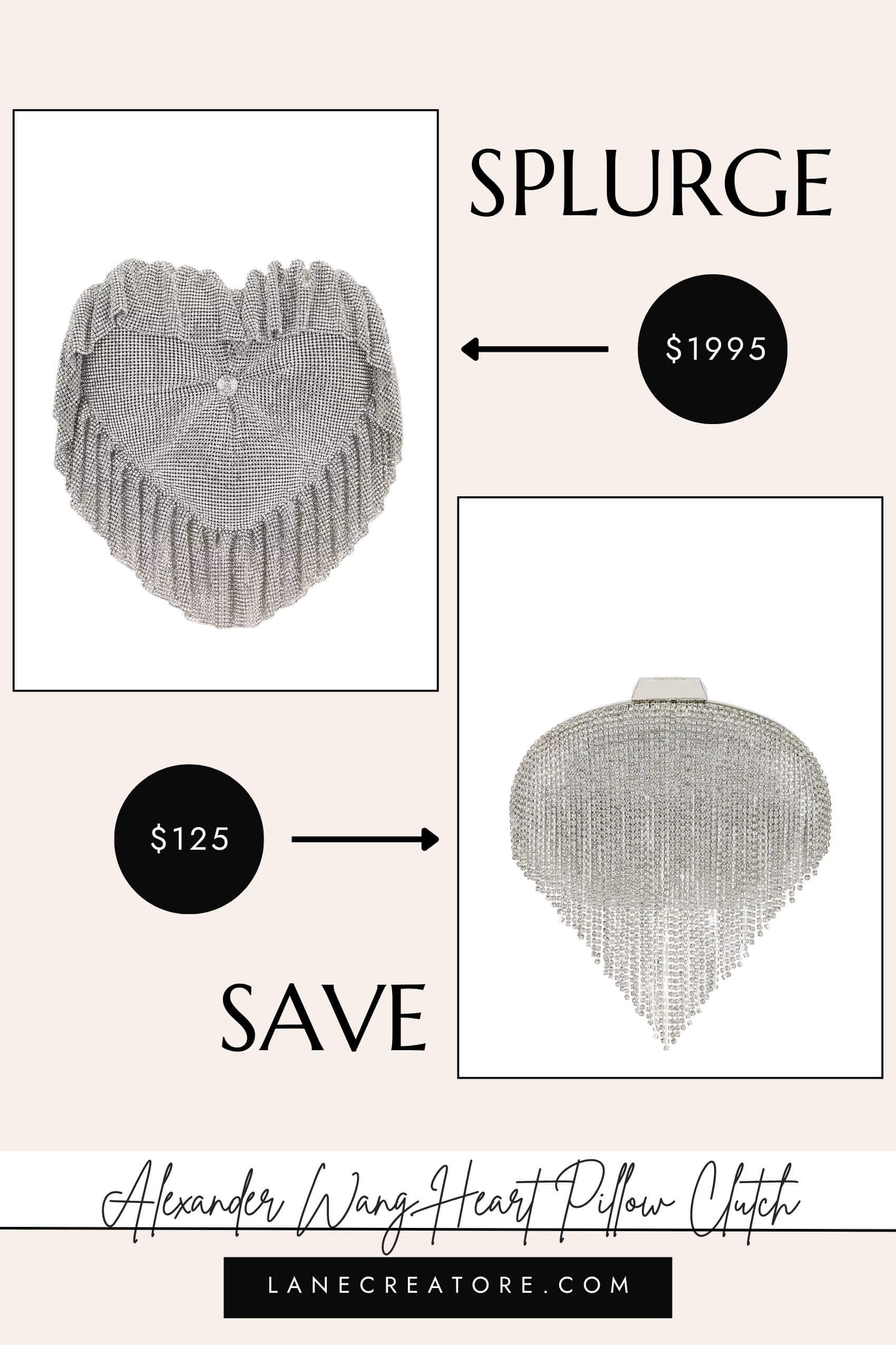 alexander wang heart pillow clutch dupe