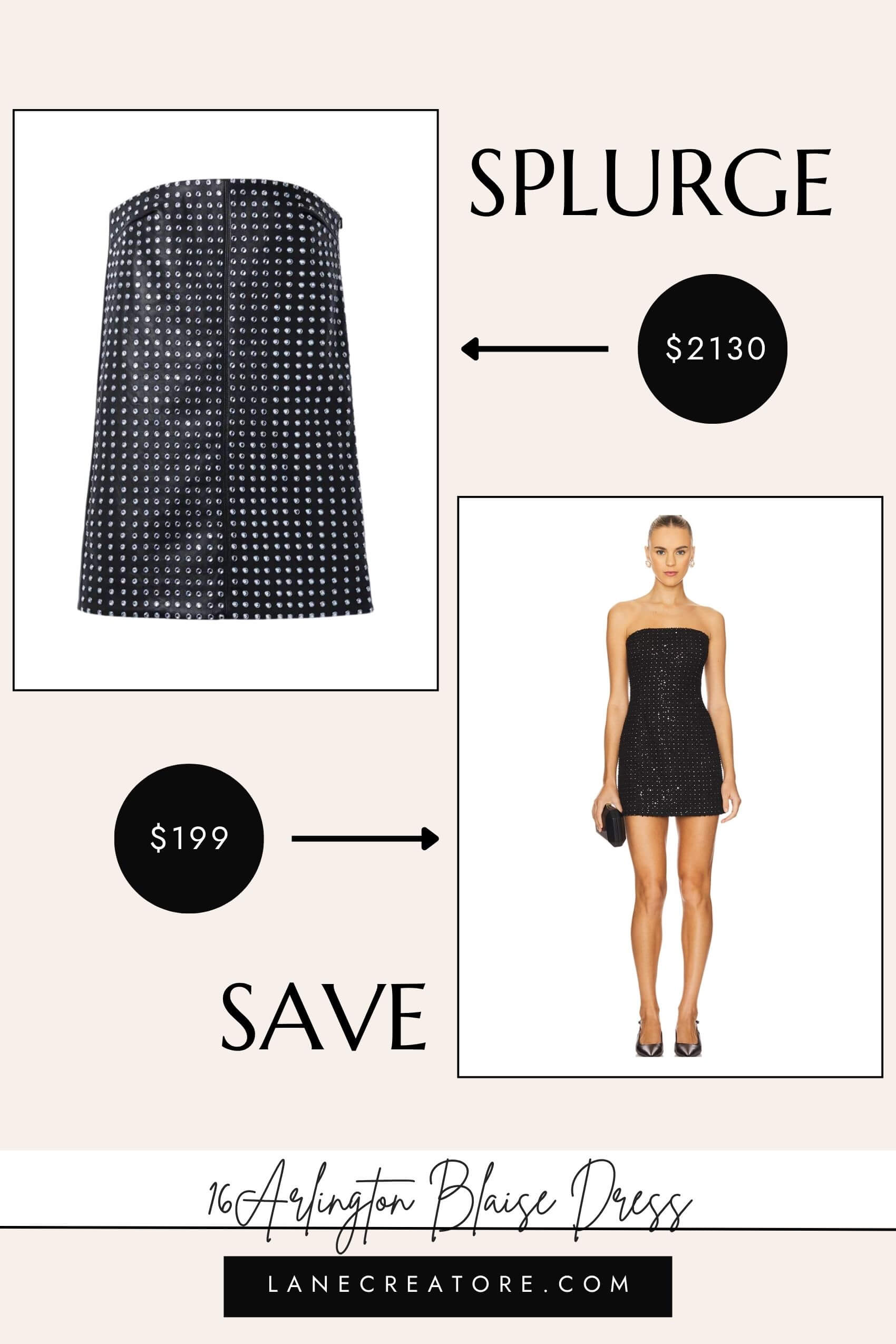 16arlington blaise crystal mini dress dupe