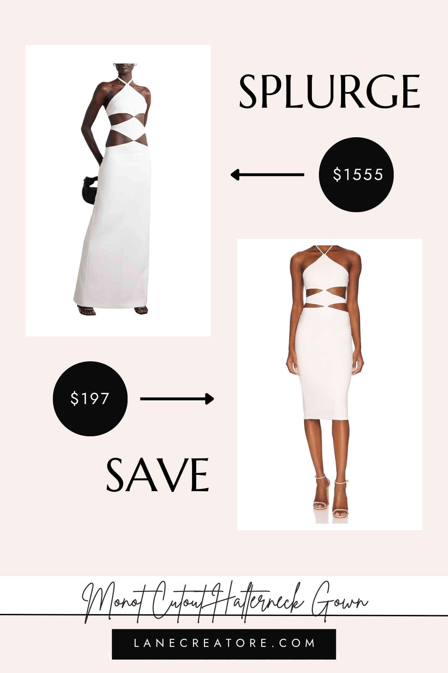 monot white dress dupe
