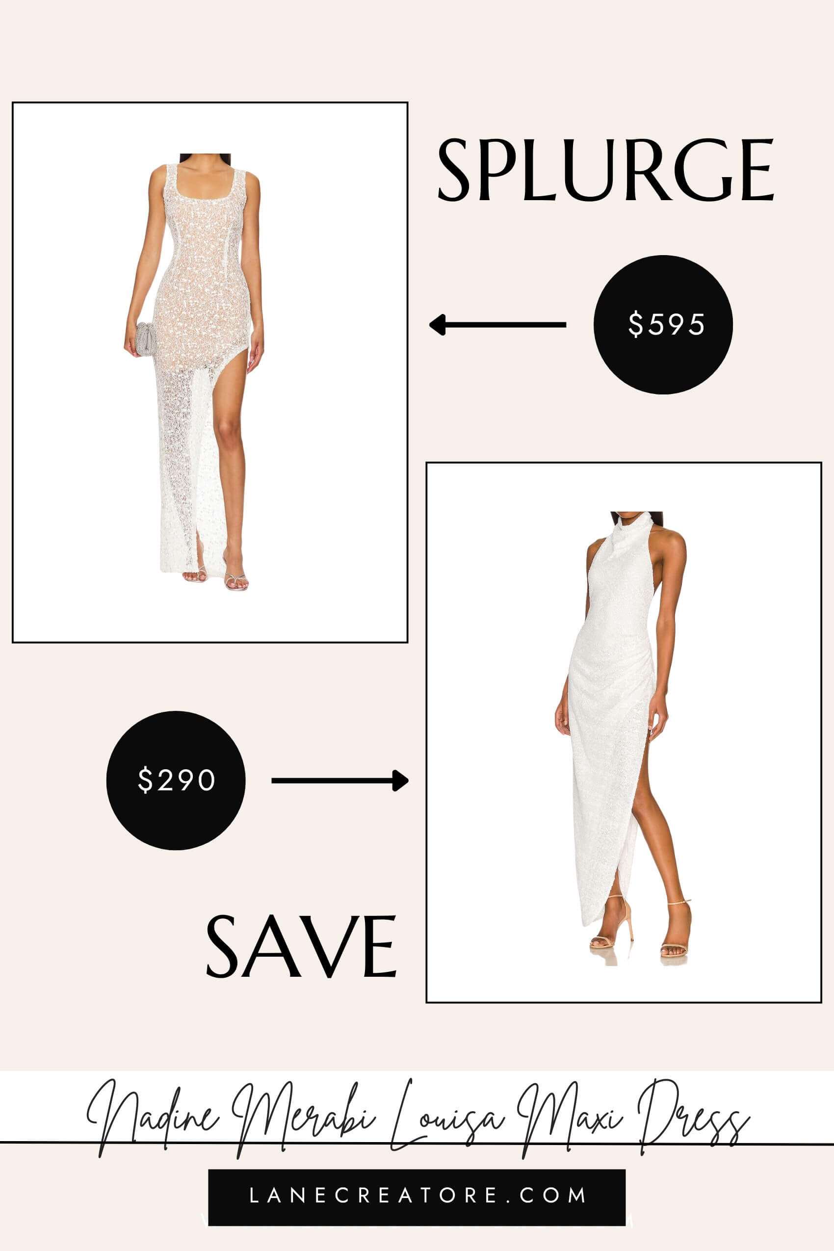 nadine merabi louisa dress dupe