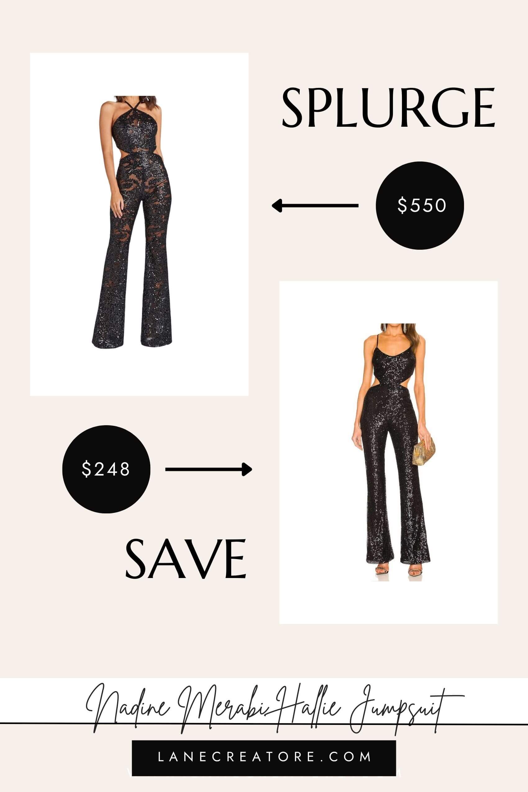 nadine merabi jumpsuit dupe