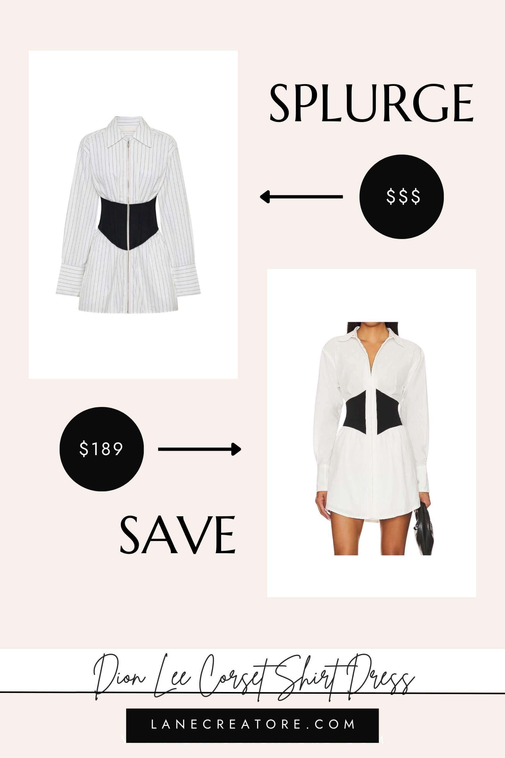 dion lee corset dress dupe