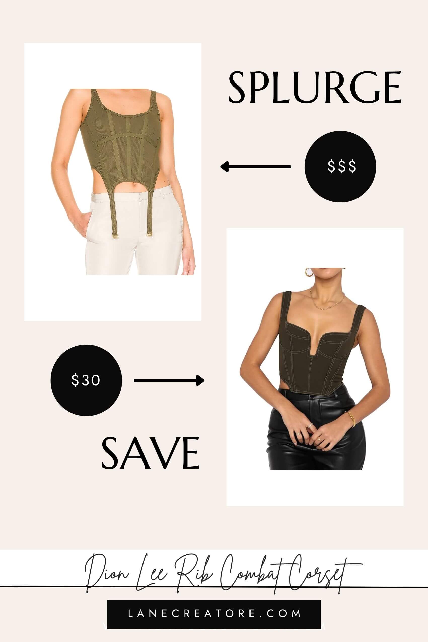 dion lee corset dupe