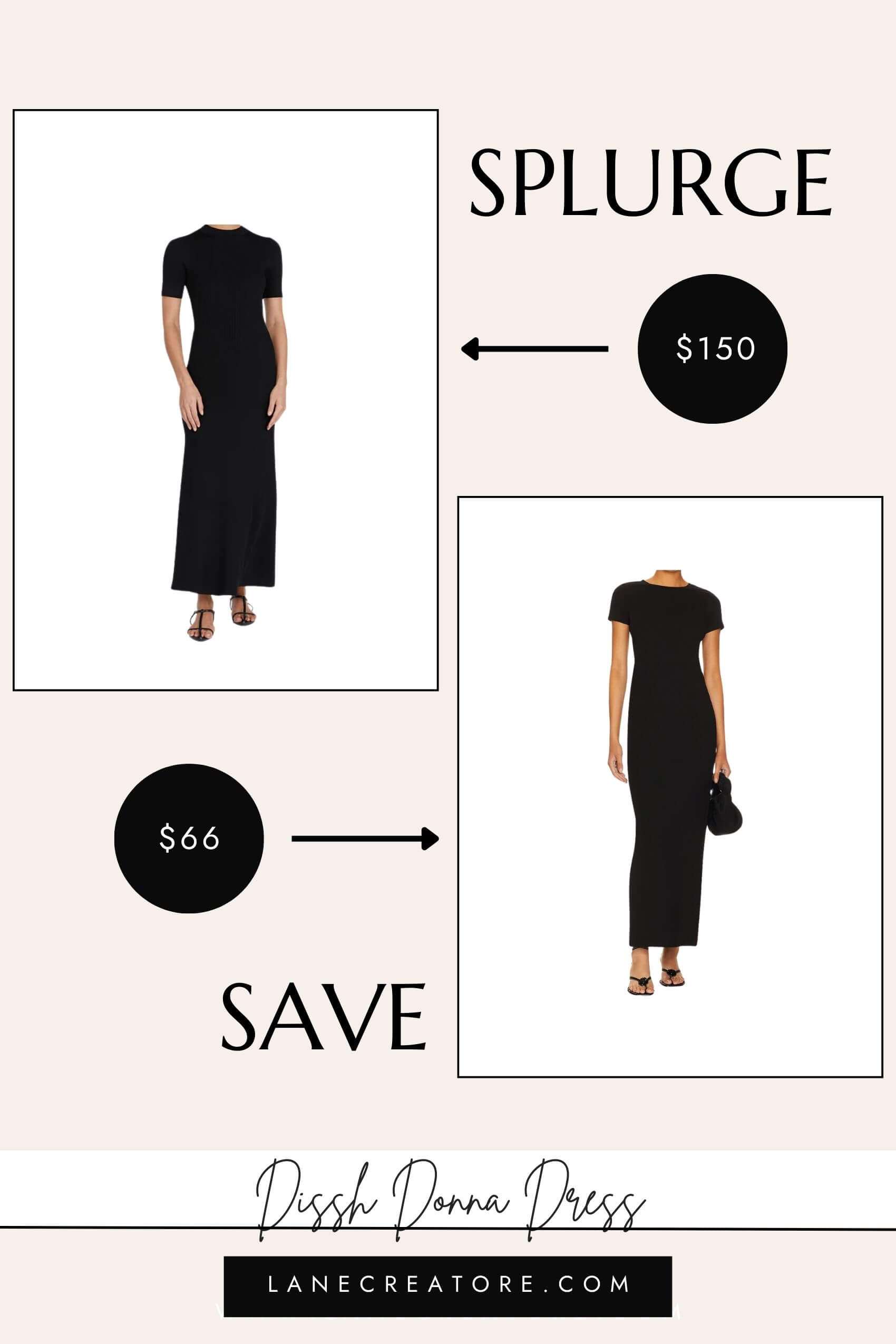 dissh black dress dupe