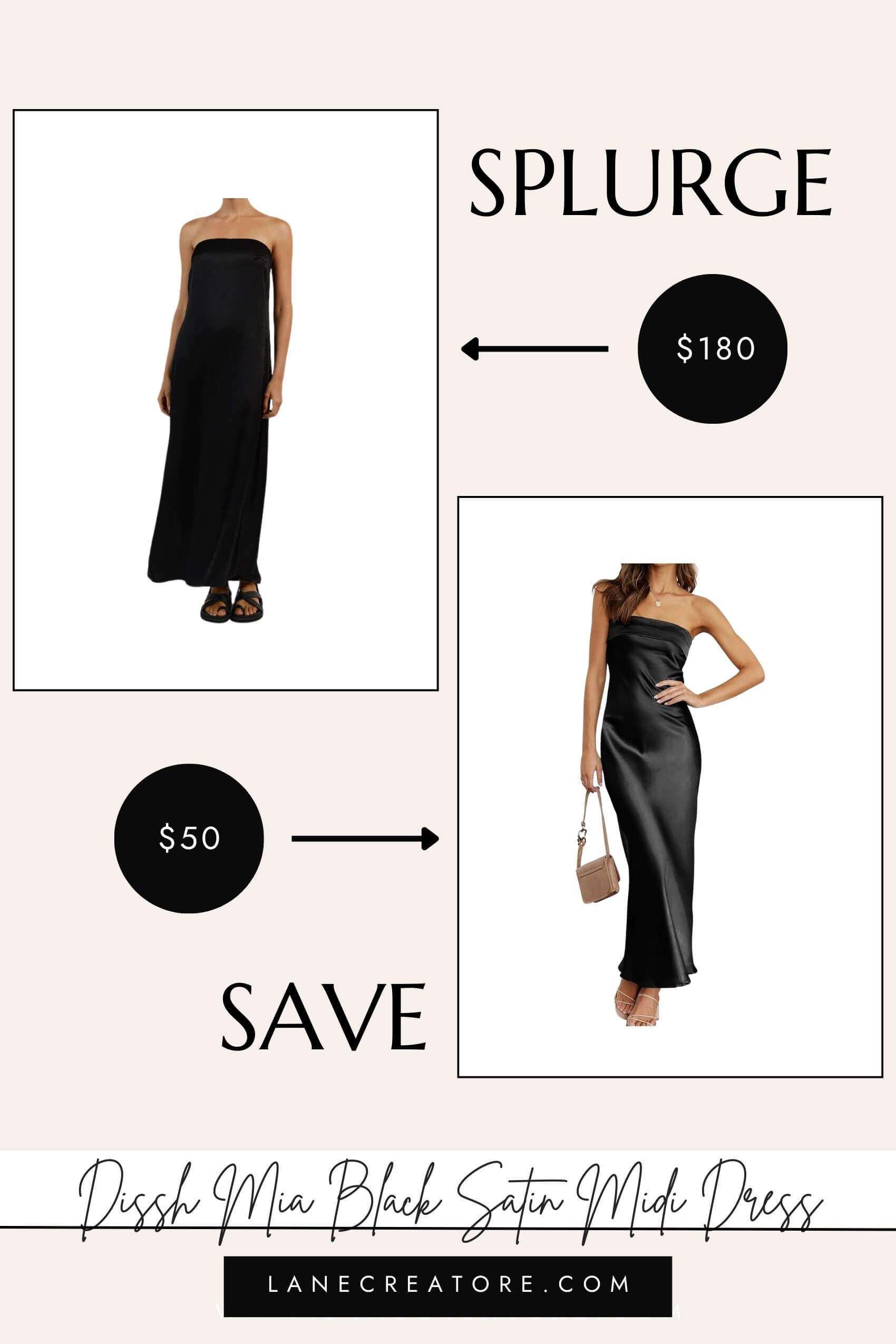 dissh satin dress dupe