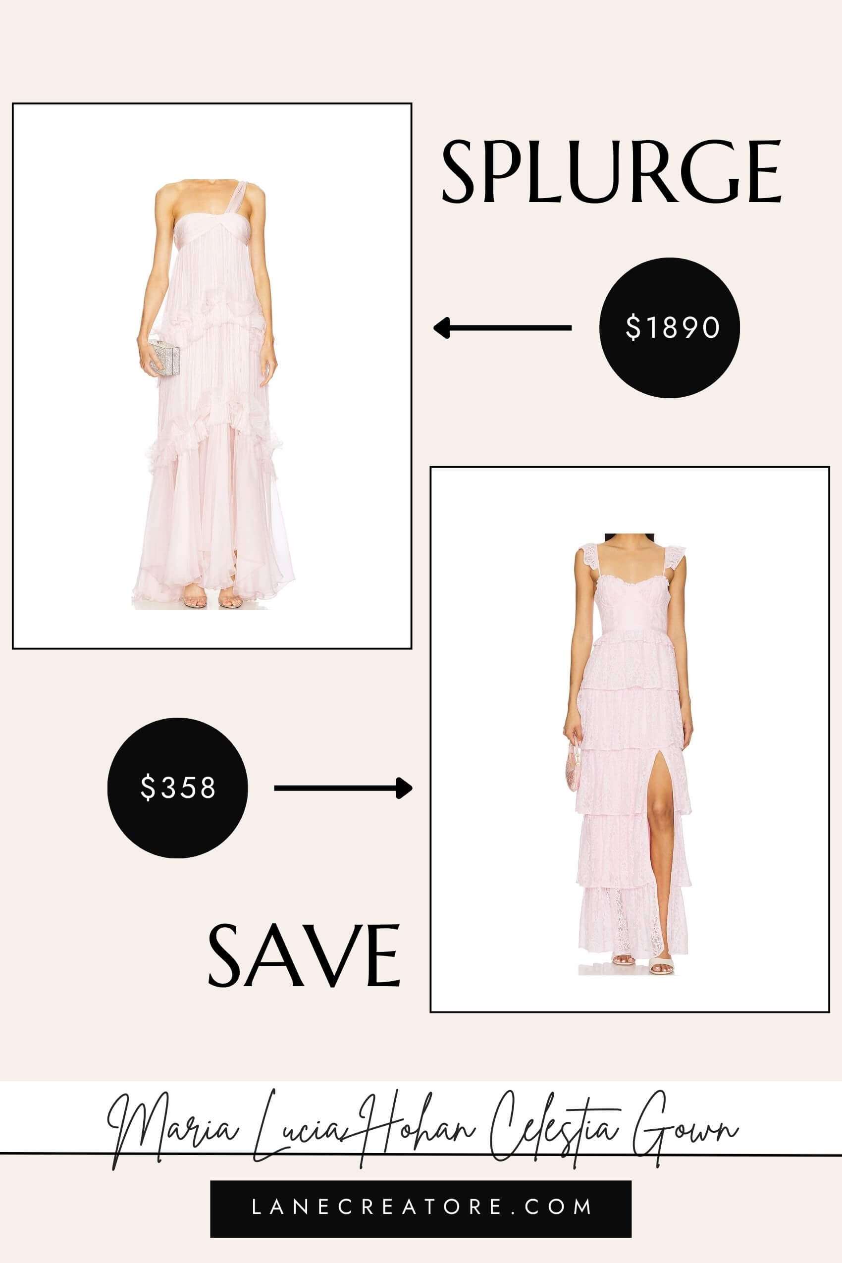 maria lucia hohan light pink dress dupe