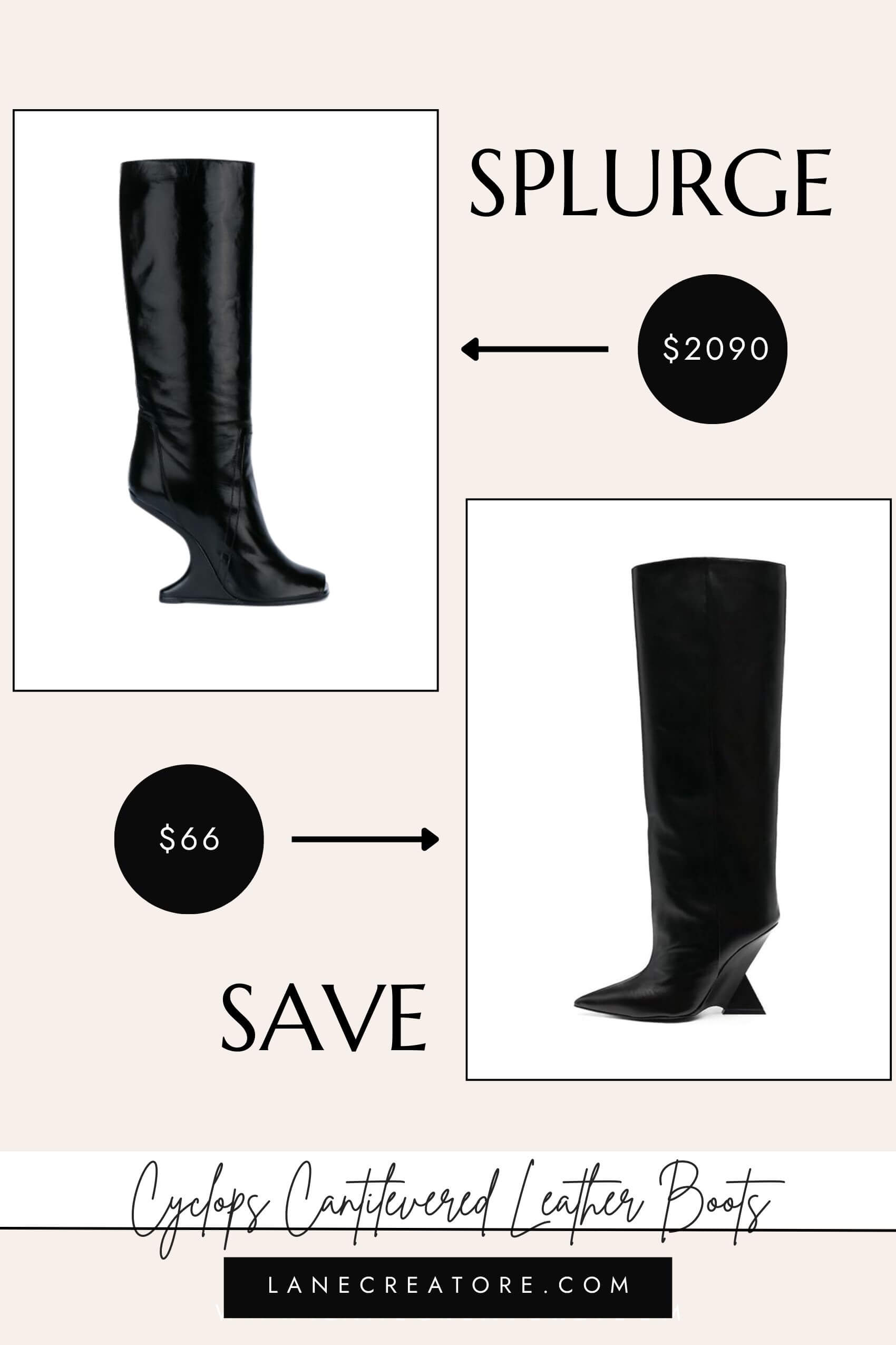 rick owens boots dupe