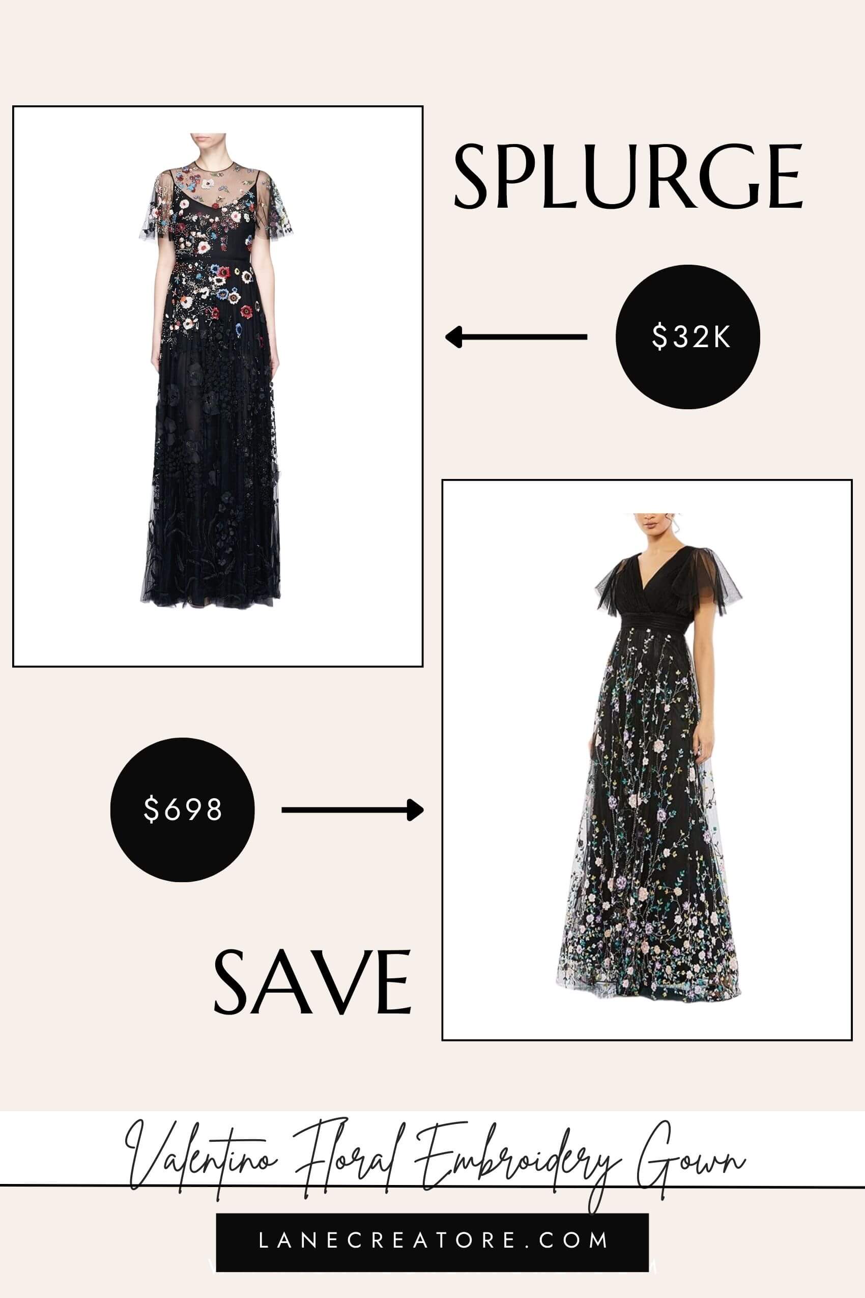 valentino black dress dupe