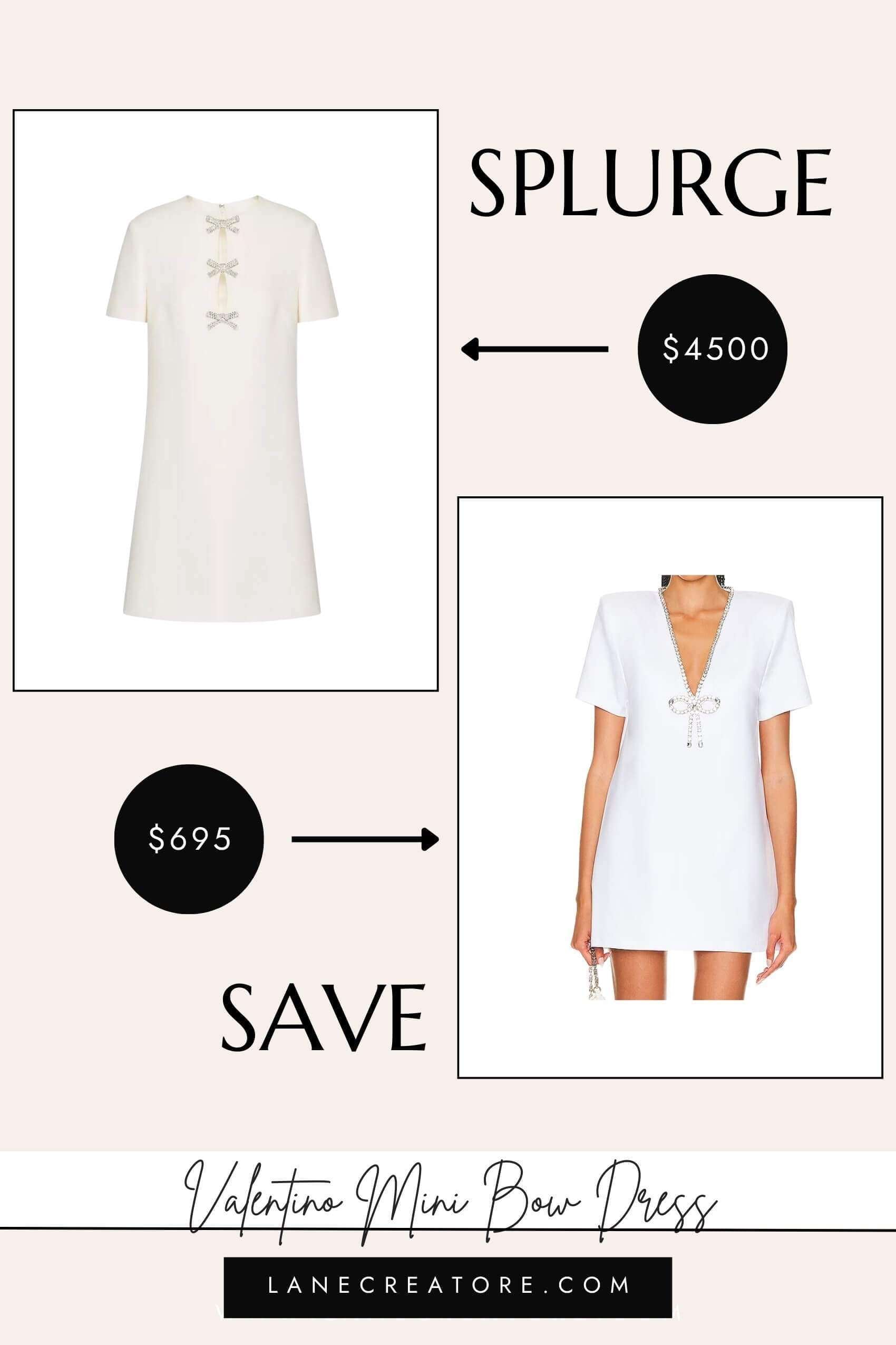 valentino bow dress dupe