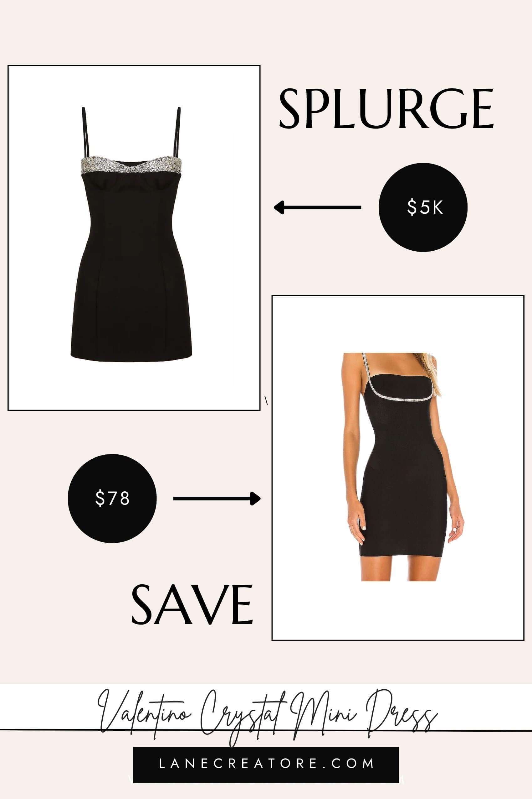 valentino crystal dress dupe